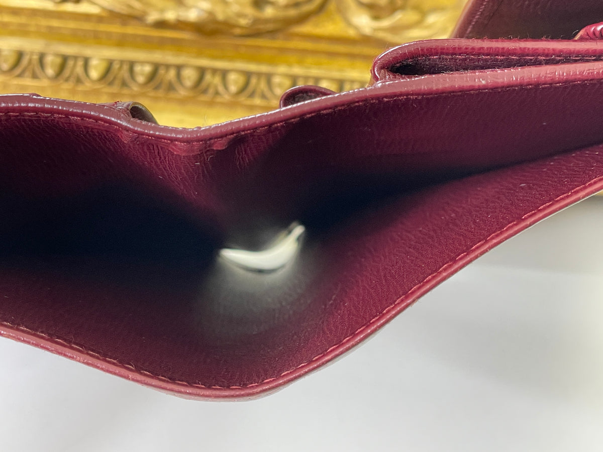 Cartier Portafoglio Grande Donna Pelle bordò Nuovo Full Set