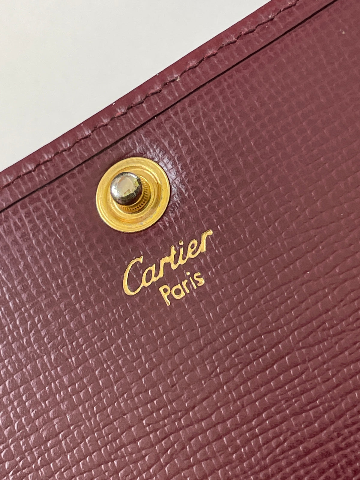 Cartier Portafoglio Grande Donna Pelle bordò Nuovo Full Set