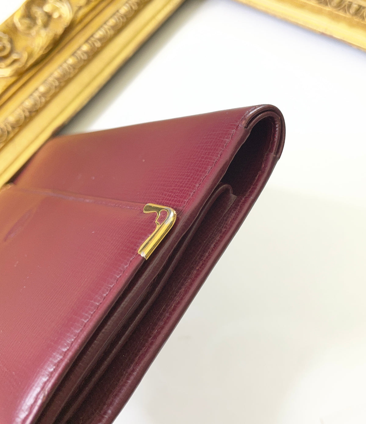 Cartier Portafoglio Grande Donna Pelle bordò Nuovo Full Set