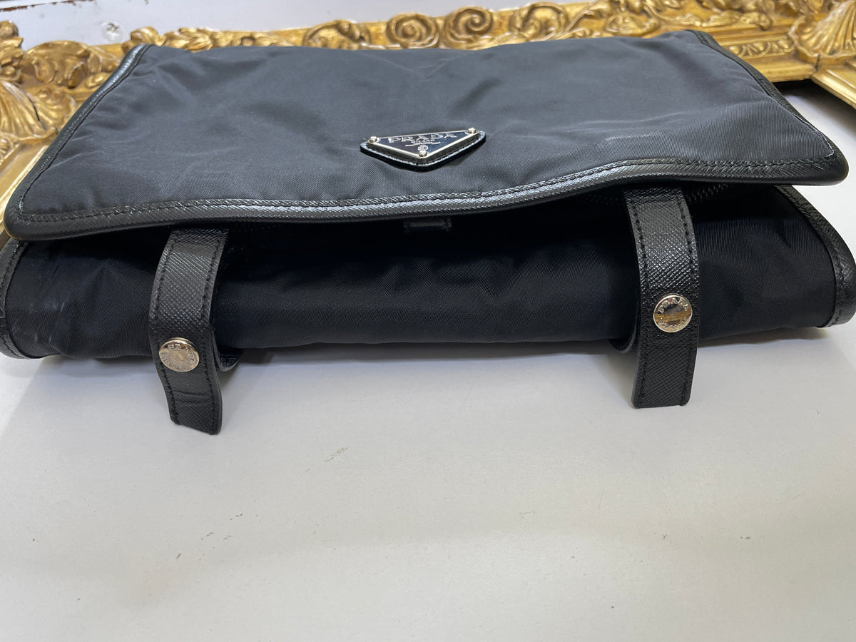 Prada Beauty Case Richiudibile Nylon Nero (tiralampo)