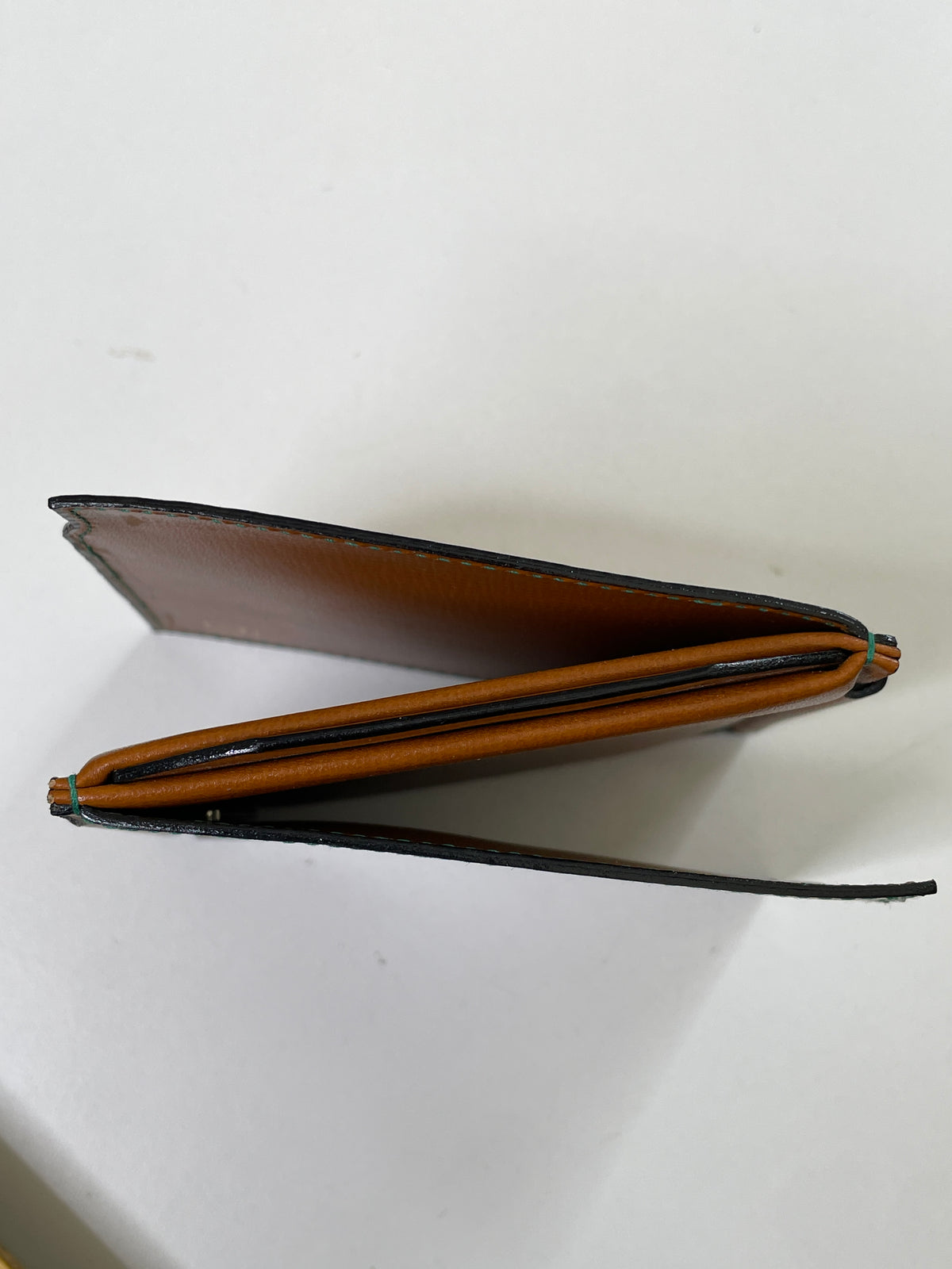 Valextra Grip Spring Trifold pelle coloniale imp. verdi + dustbag