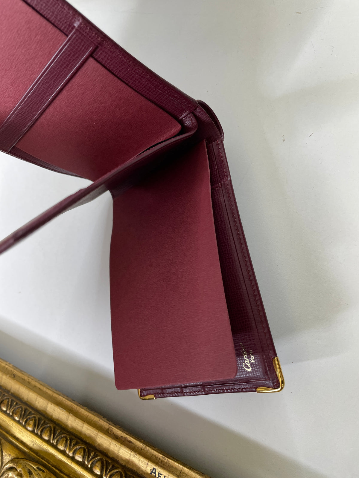 Cartier - Portafoglio + Assegni Uomo pelle Bordeaux Nuovo Full Set (+ cartoncini)