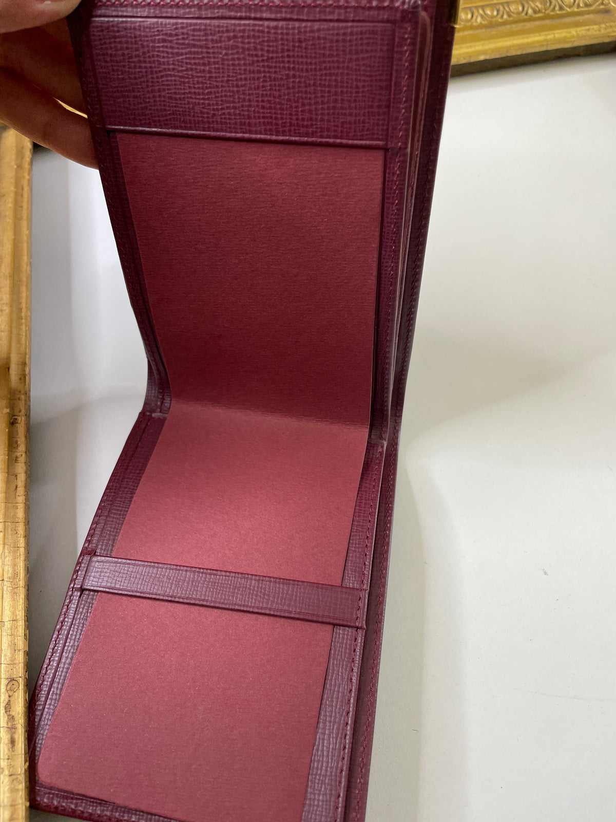 Cartier Portafoglio Uomo + Portassegni in Pelle Bordeaux Full Set