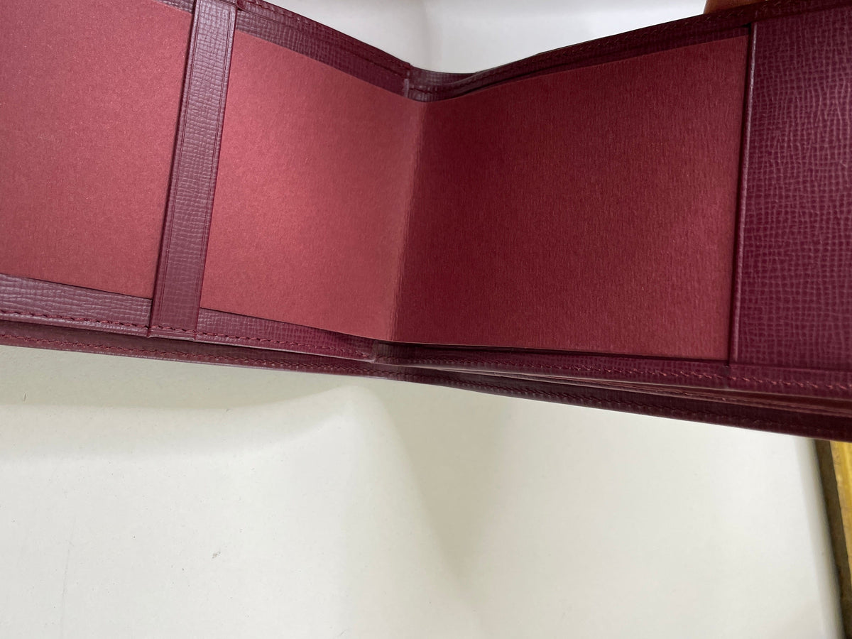 Cartier - Portafoglio + Assegni Uomo pelle Bordeaux Nuovo Full Set (+ cartoncini)