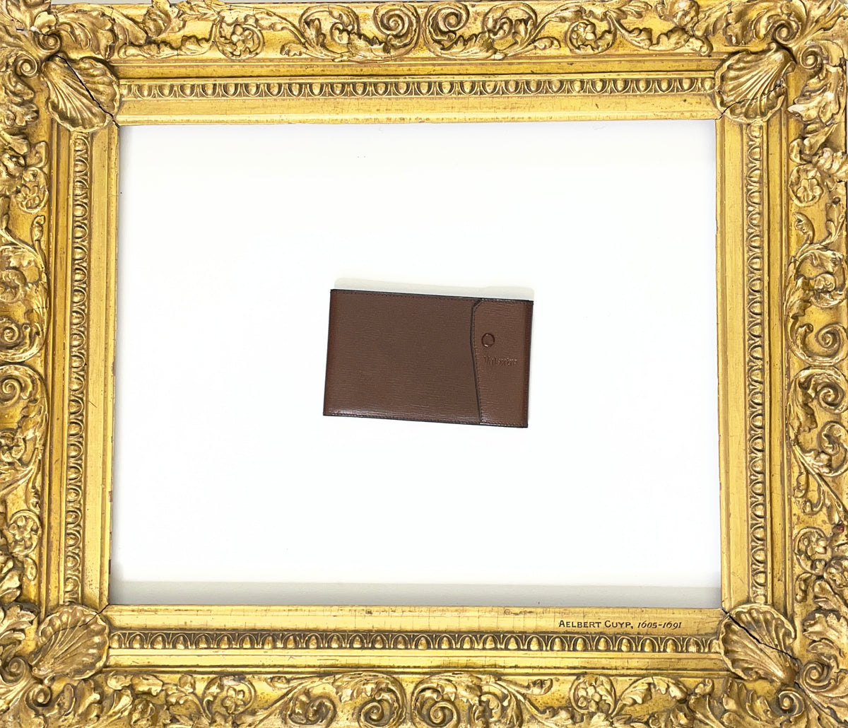 Valextra Porta Assegni + Carte Orizzontale Pelle Marrone
