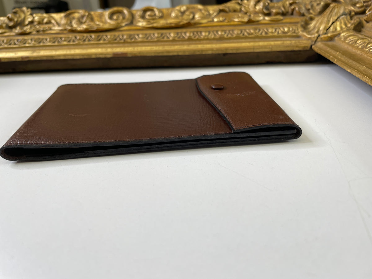 Valextra Porta Assegni + Carte Orizzontale Pelle Marrone