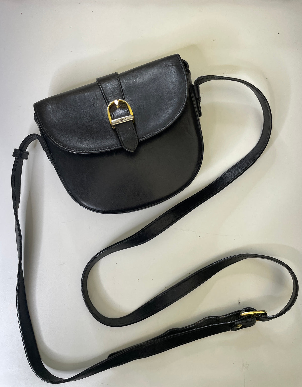 Bally Tracollina Woc Vintage Cuio Nera