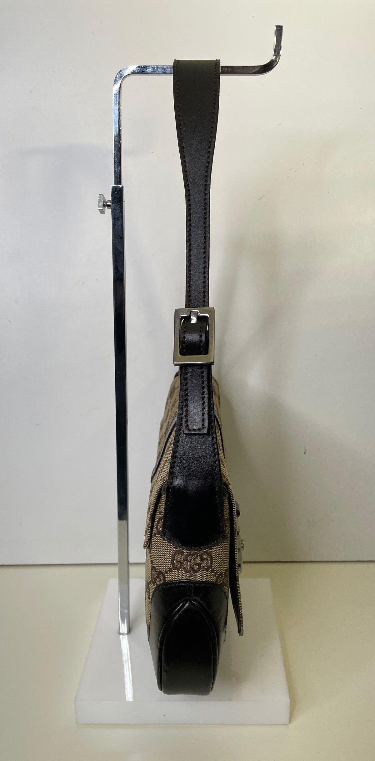Gucci - Jackie Mini GG Beige con Pelle Marrone