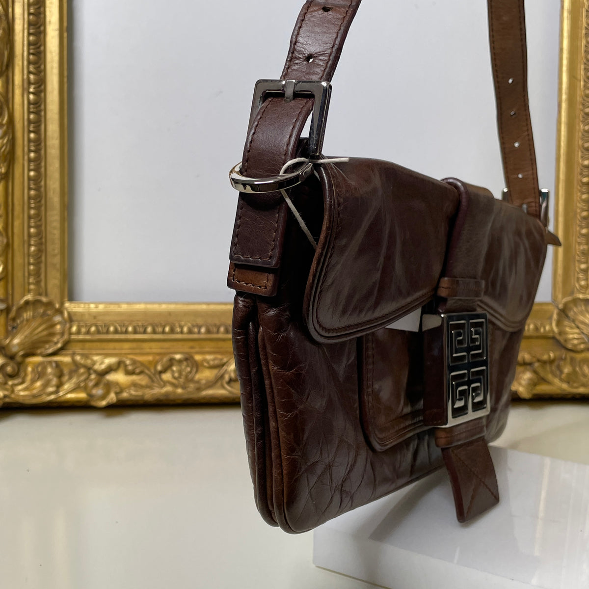 Givenchy Baguette Mini Bag 4D Pelle Marrone