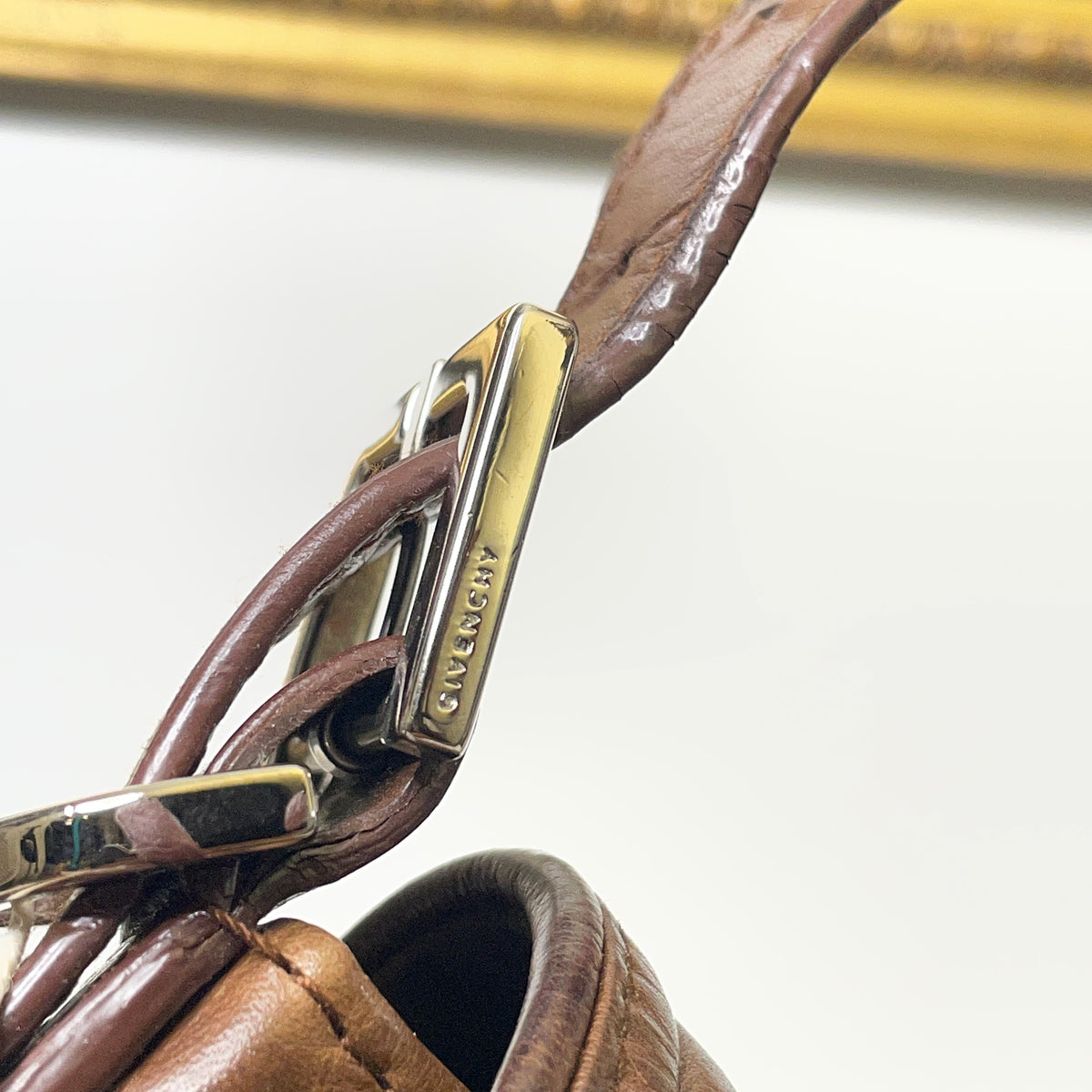 Givenchy Baguette Mini Bag 4D Pelle Marrone