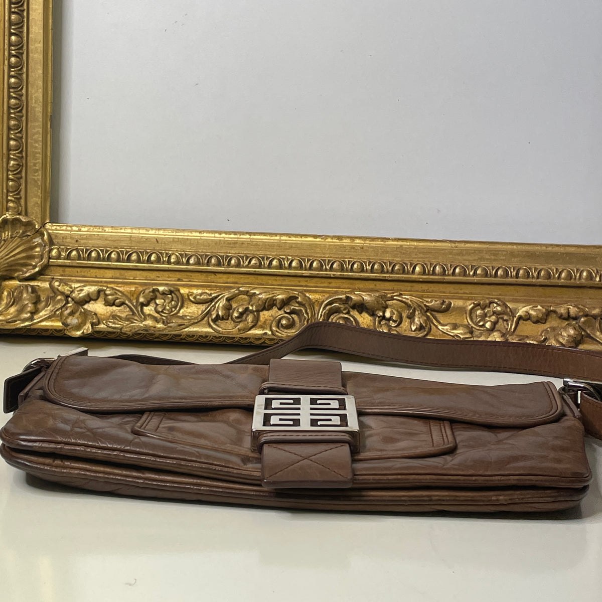 Givenchy Baguette Mini Bag 4D Pelle Marrone