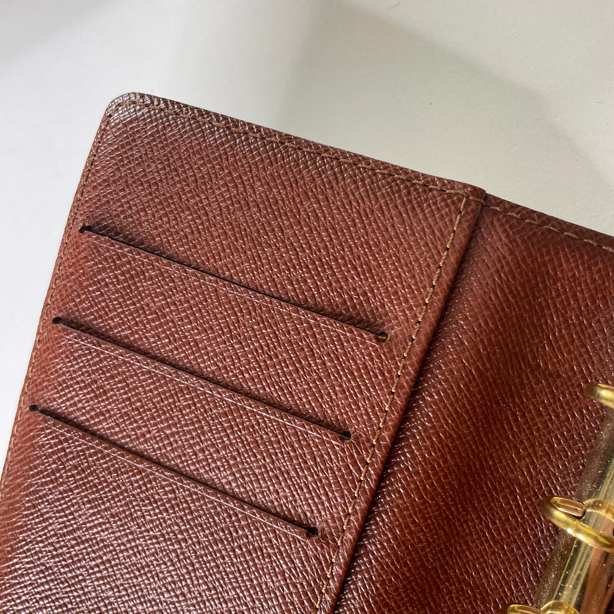 Louis Vuitton Vintage - Agenda in Pelle Monogramma e Pelle - Marrone