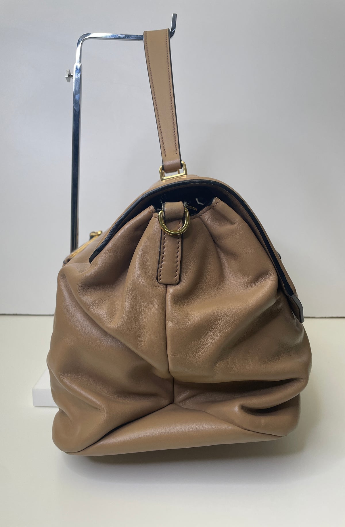 Miu Miu - Borsa Satchel in Pelle Cammello Full Set