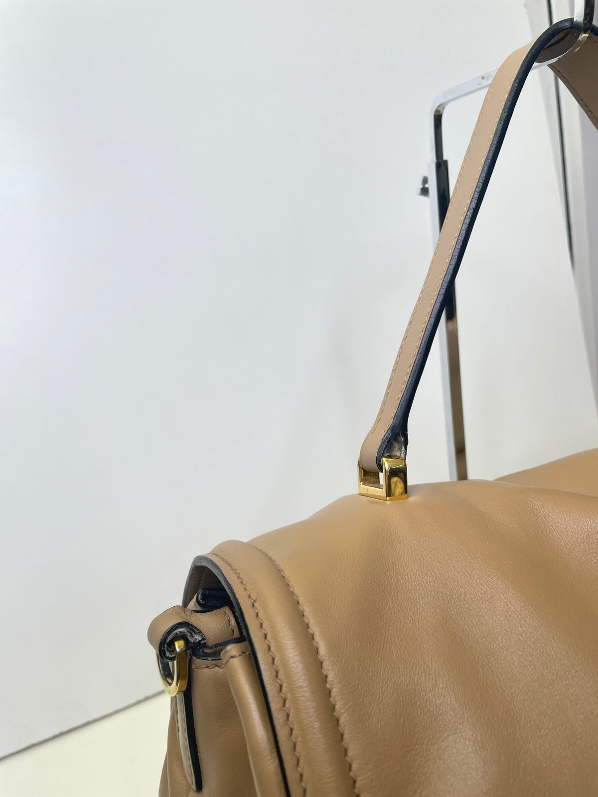 Miu Miu - Borsa Satchel in Pelle Cammello Full Set