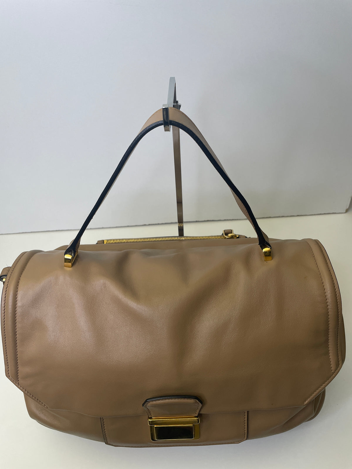 Miu Miu - Borsa Satchel in Pelle Cammello Full Set