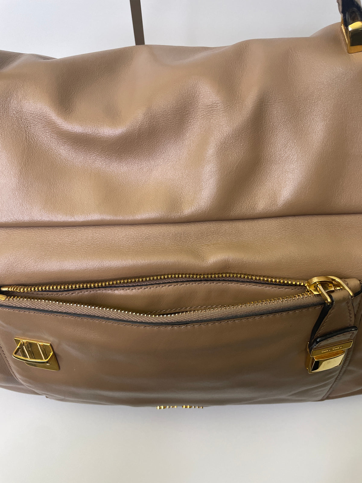 Miu Miu - Borsa Satchel in Pelle Cammello Full Set