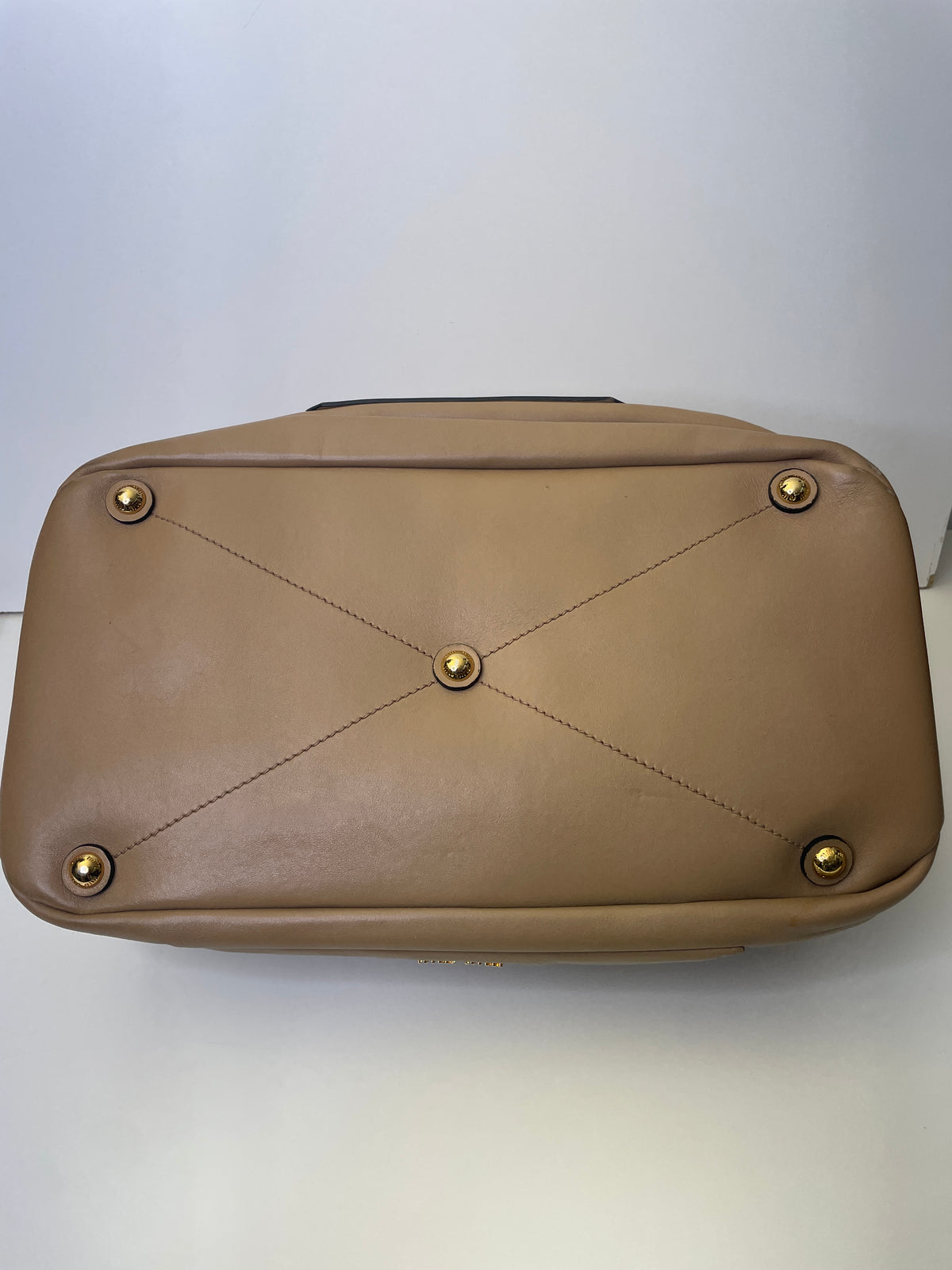 Miu Miu - Borsa Satchel in Pelle Cammello Full Set