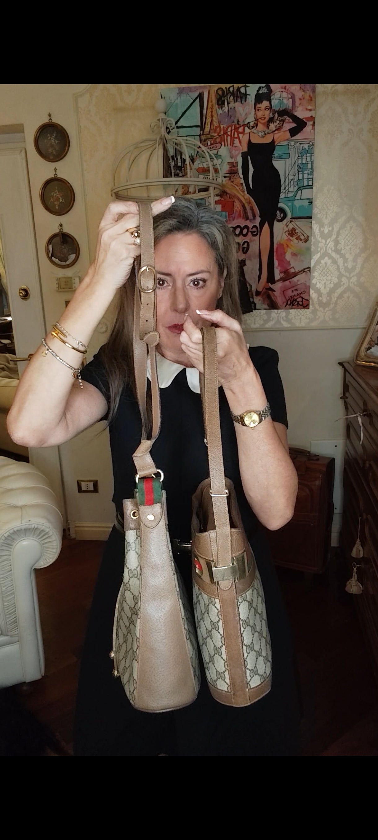 Gucci - Secchiello Ophidia Ovale "GG" Supreme Beige Vintage