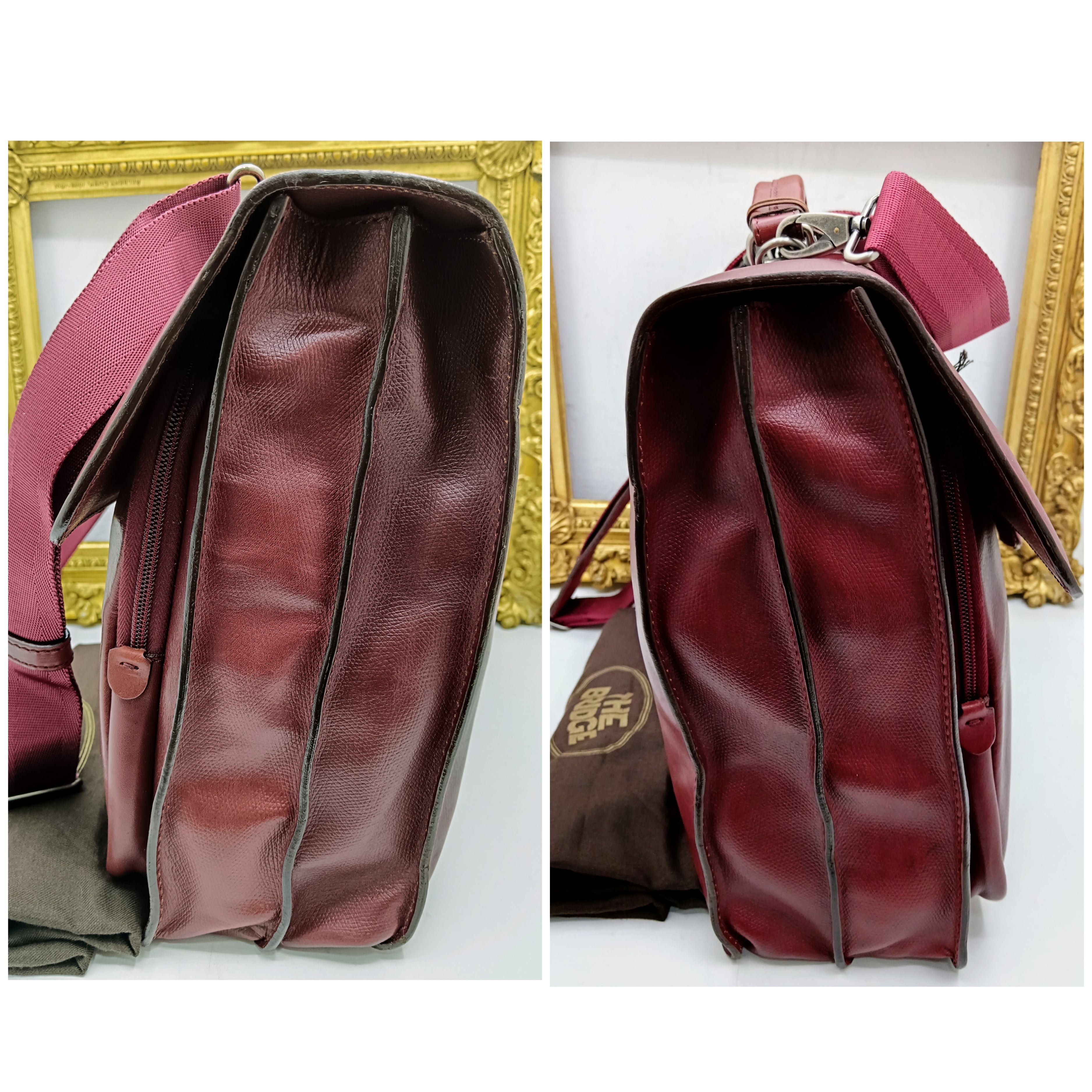 The Bridge – Cartella Pelle Bordeaux Portabilità Zaino Nuova