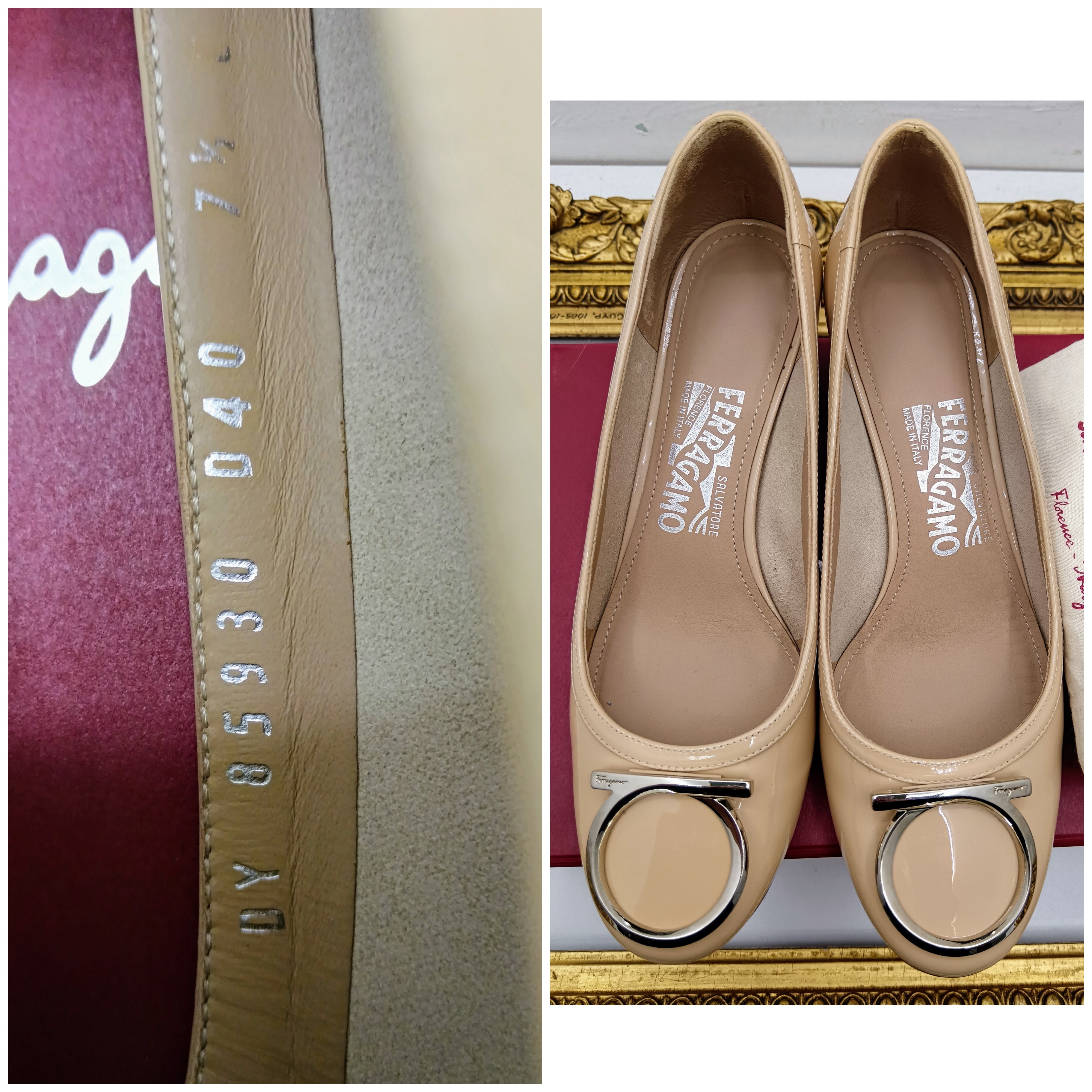 Ferragamo Salvatore – Décolleté Pumps Big Logo in Vernice