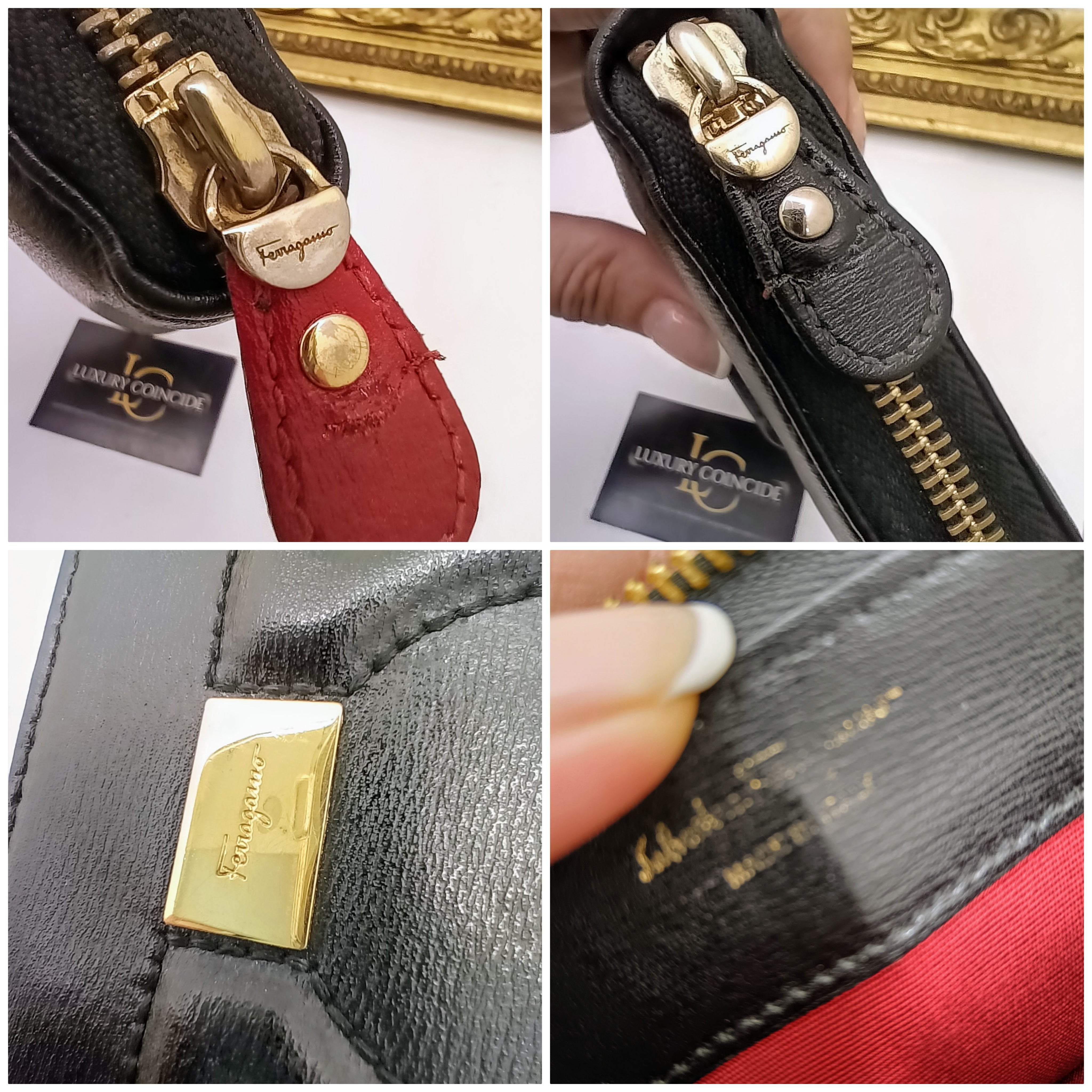 Ferragamo Salvatore – Portafoglio Continental Big Logo pelle nera