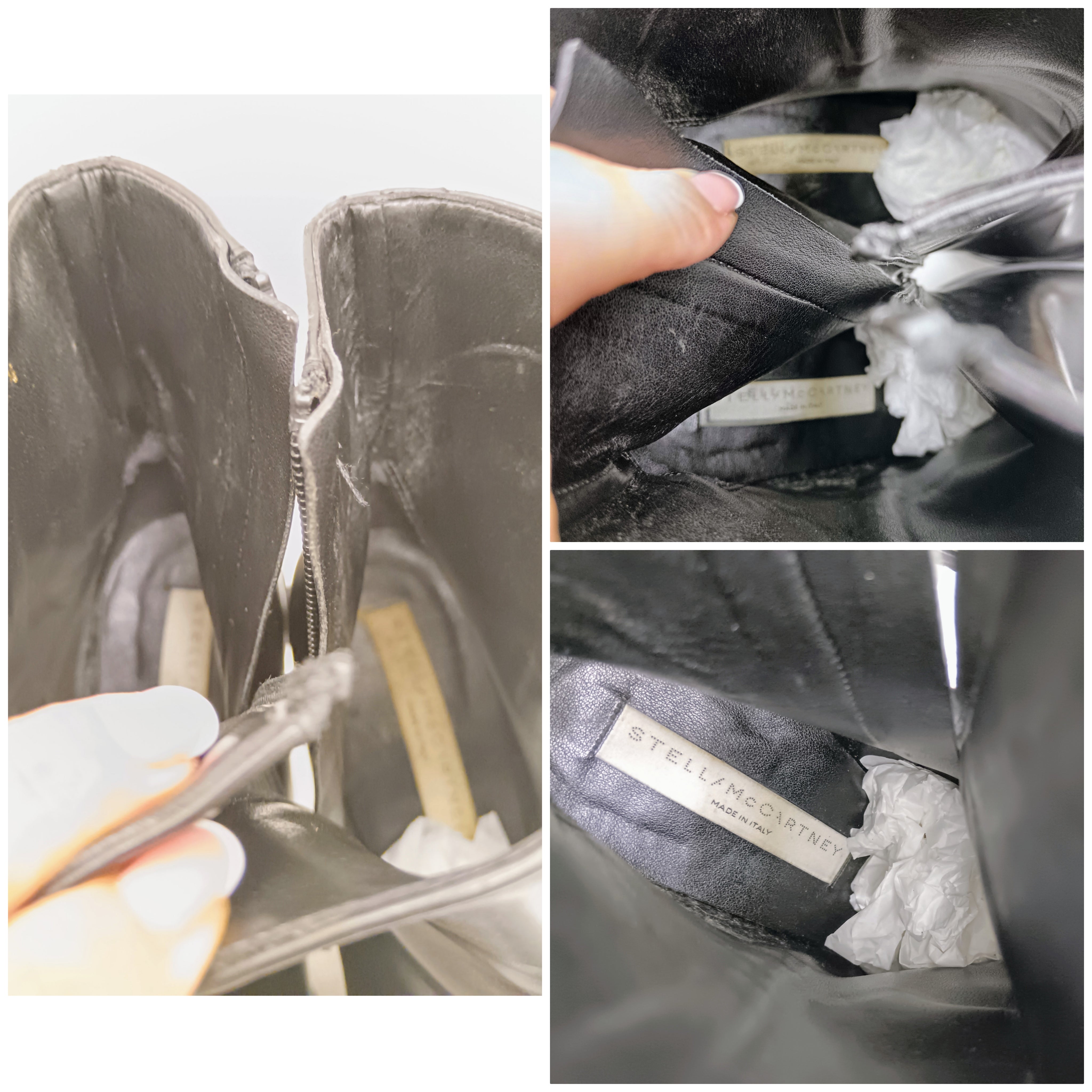 Stella Mccartney – Stivaletti Tronchetti Elyse Pelle Vegana Nera