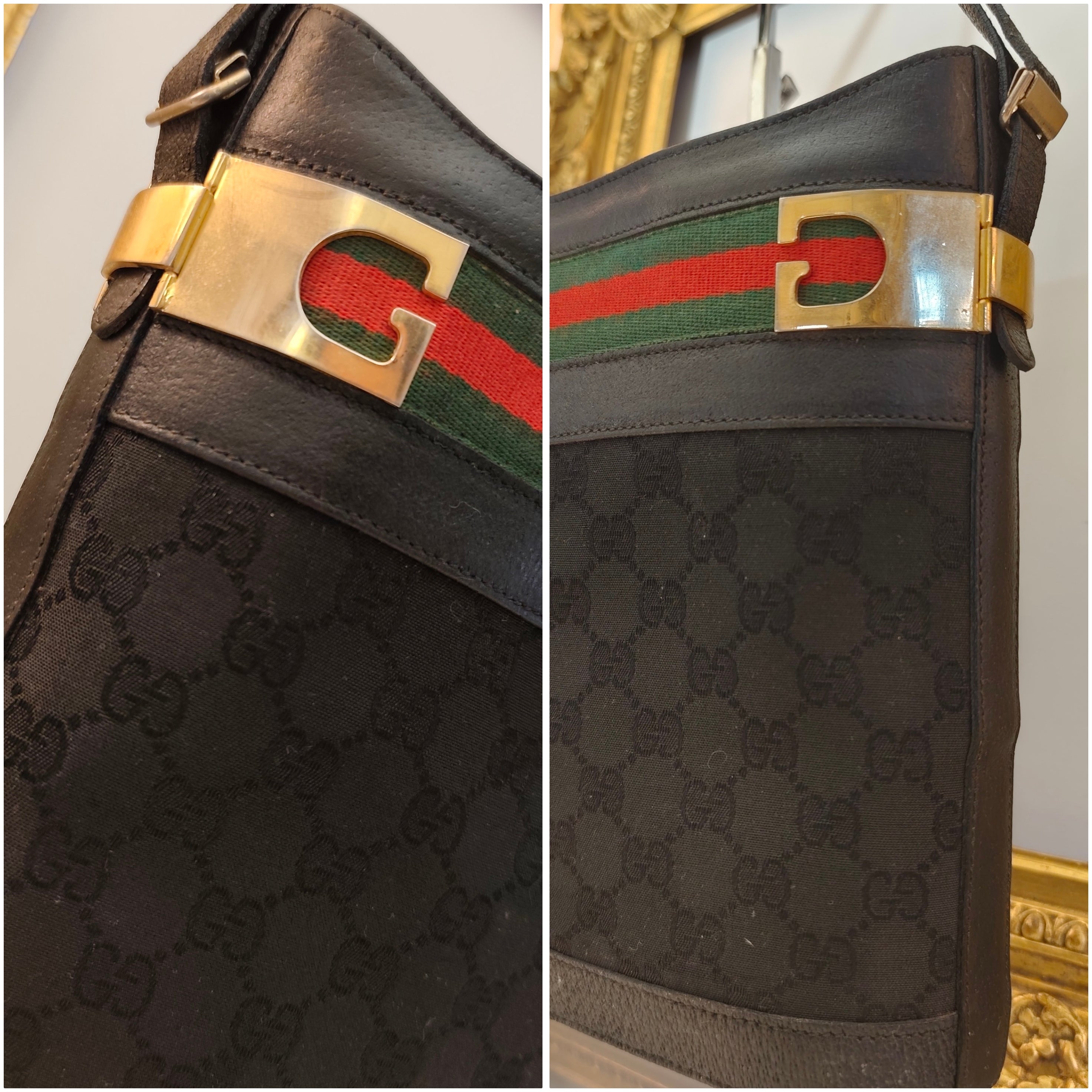 Gucci - Secchiello Ophidia Ovale "GG" Supreme Nero