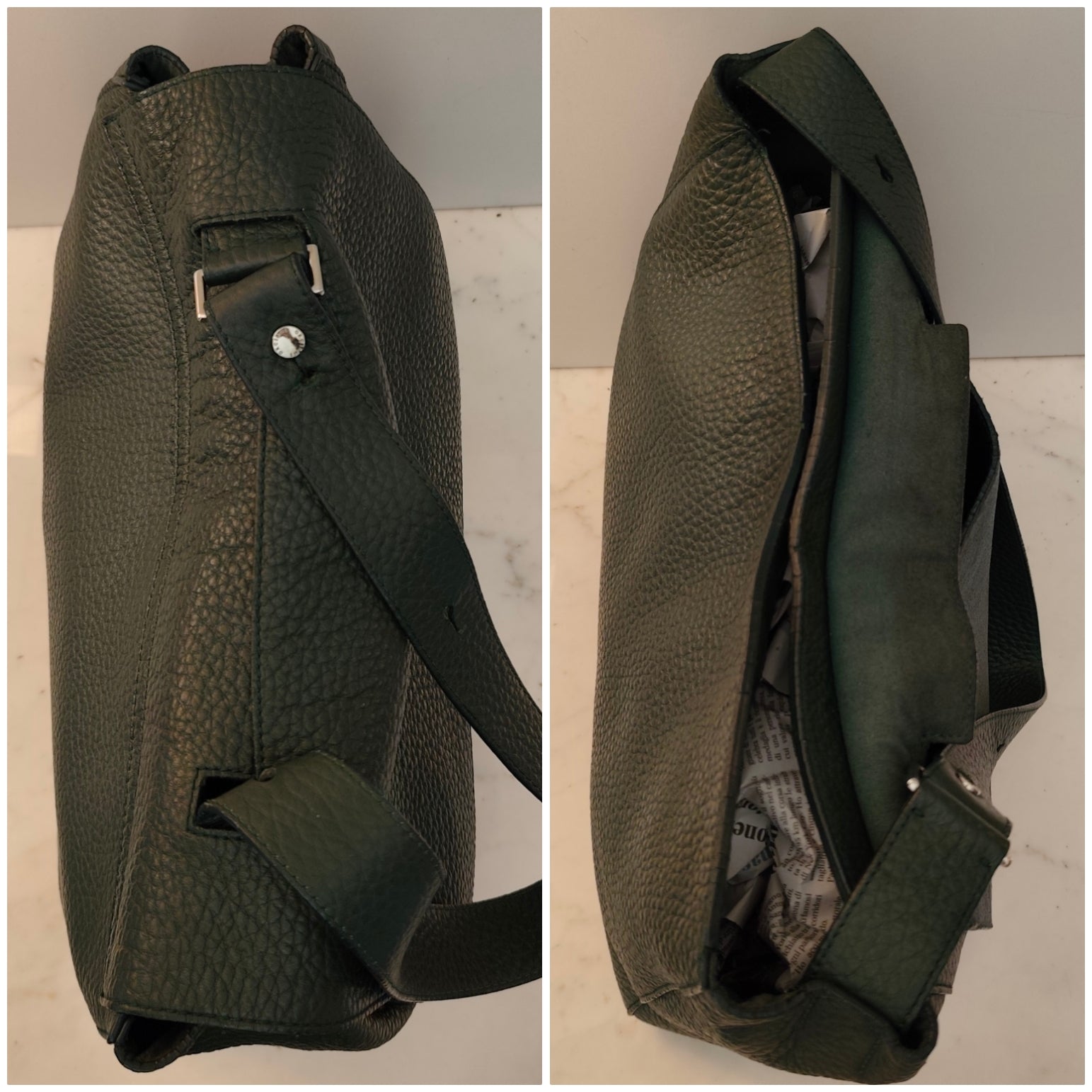 Orciani – Sveva Soft Grande in Pelle Verde Bosco