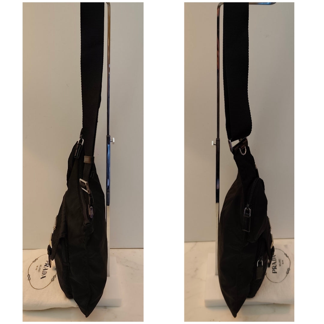 Prada - Borsa Borsello a Spalla o Tracolla Re-Nylon Nero