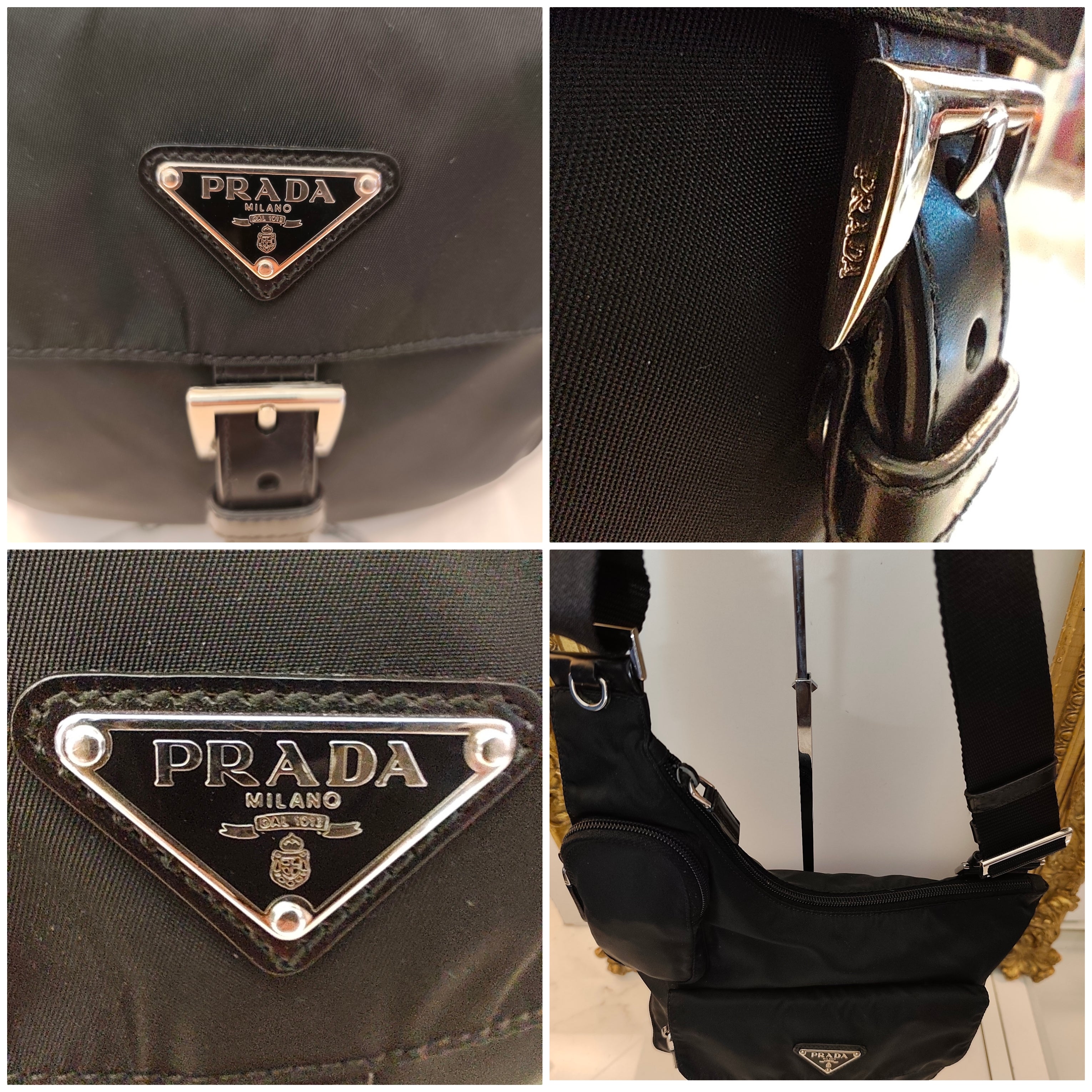 Prada - Borsa Borsello a Spalla o Tracolla Re-Nylon Nero