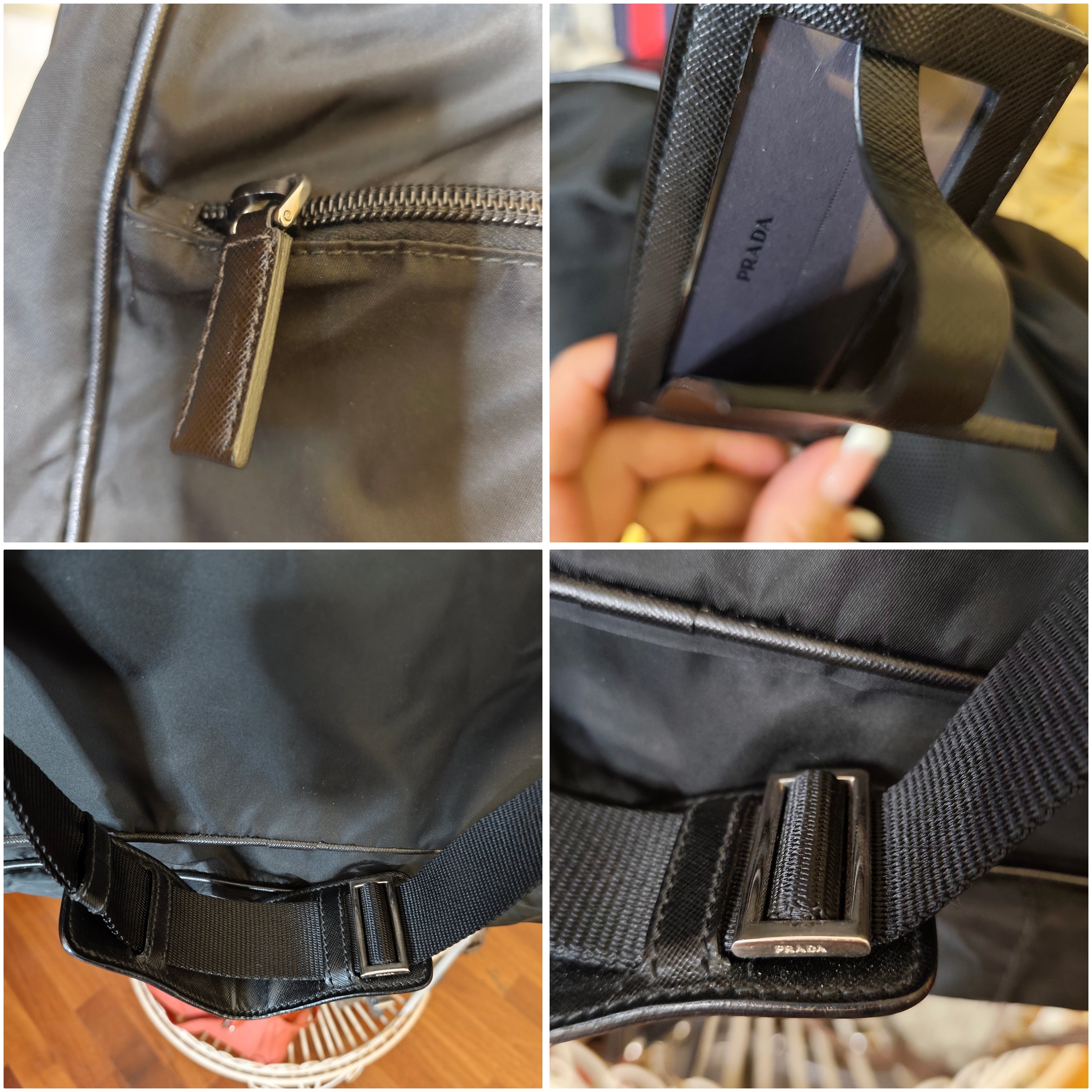 Prada - Borsone Porta Abiti da Viaggio in Re-Nylon e Pelle Saffiano Nera