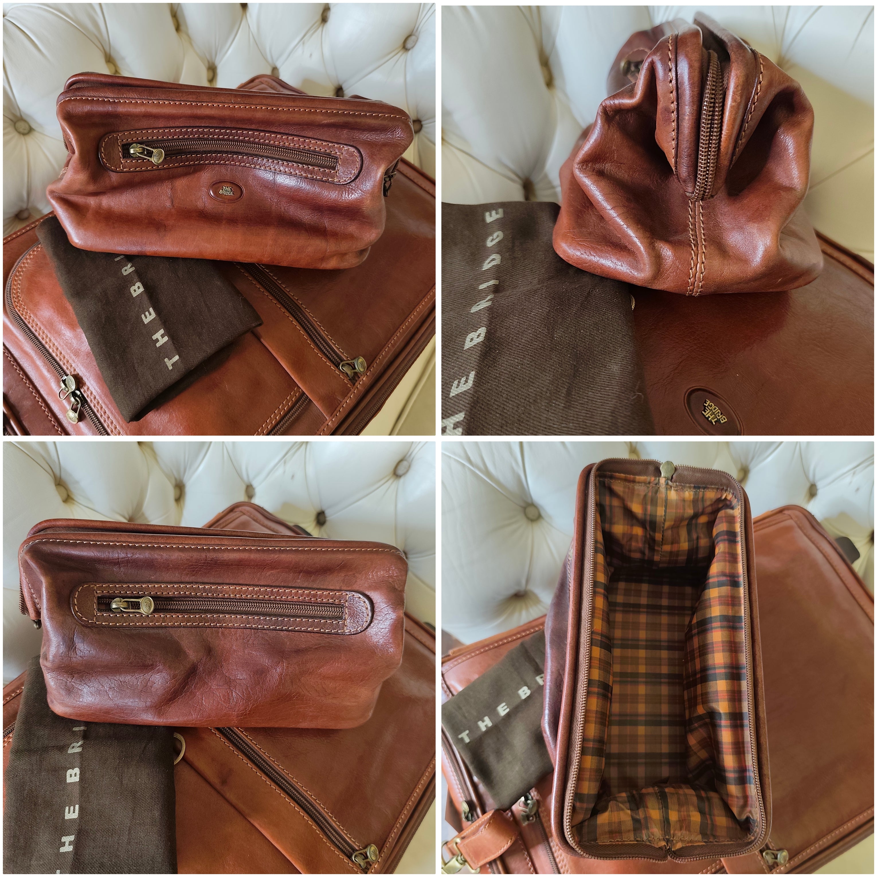 The Bridge - Trolley Valigia Rigida in Pelle Linea Story Doppia Portabilità