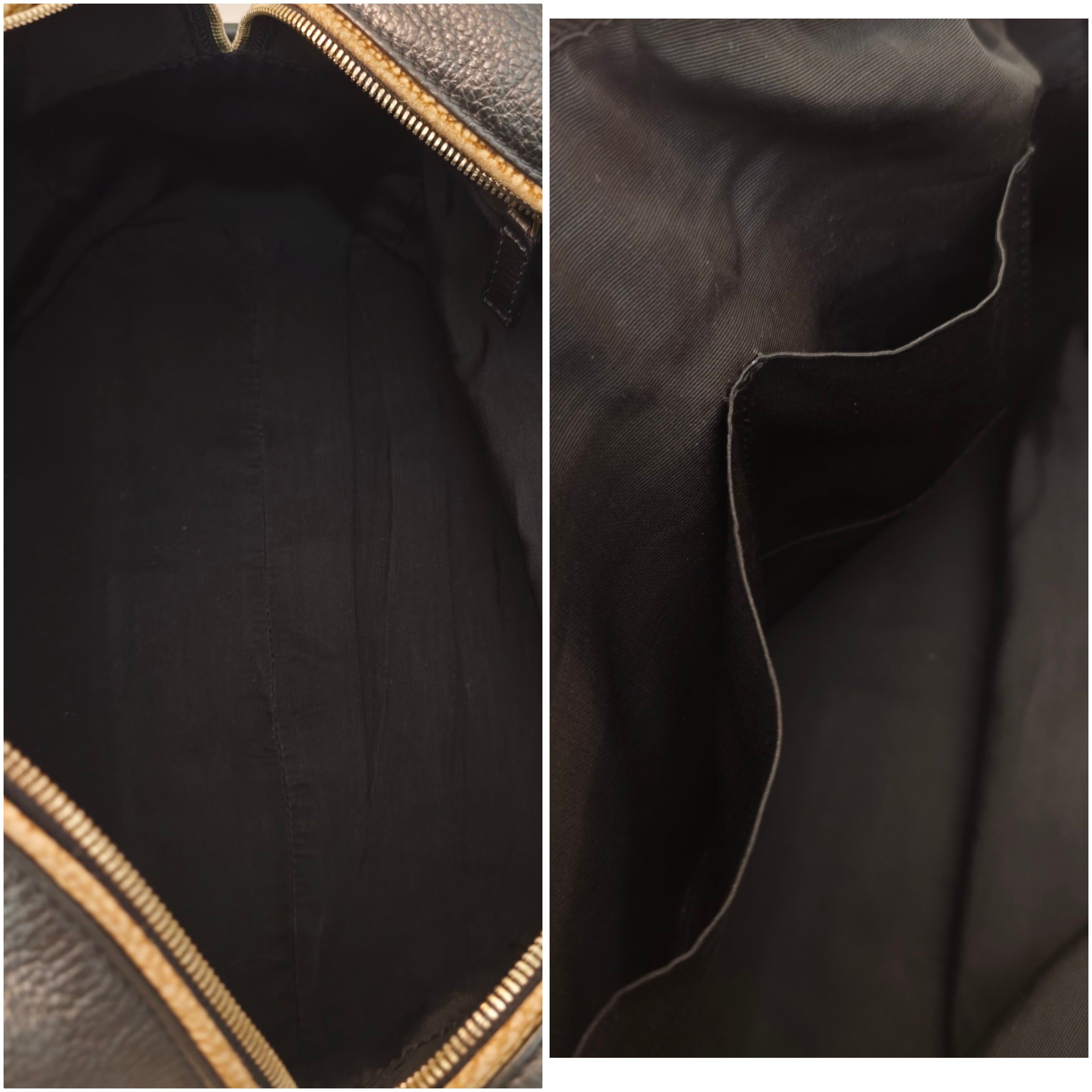 Borbonese - Borsa Bauletto Speedy in Pelle Nera con profili Tapiro