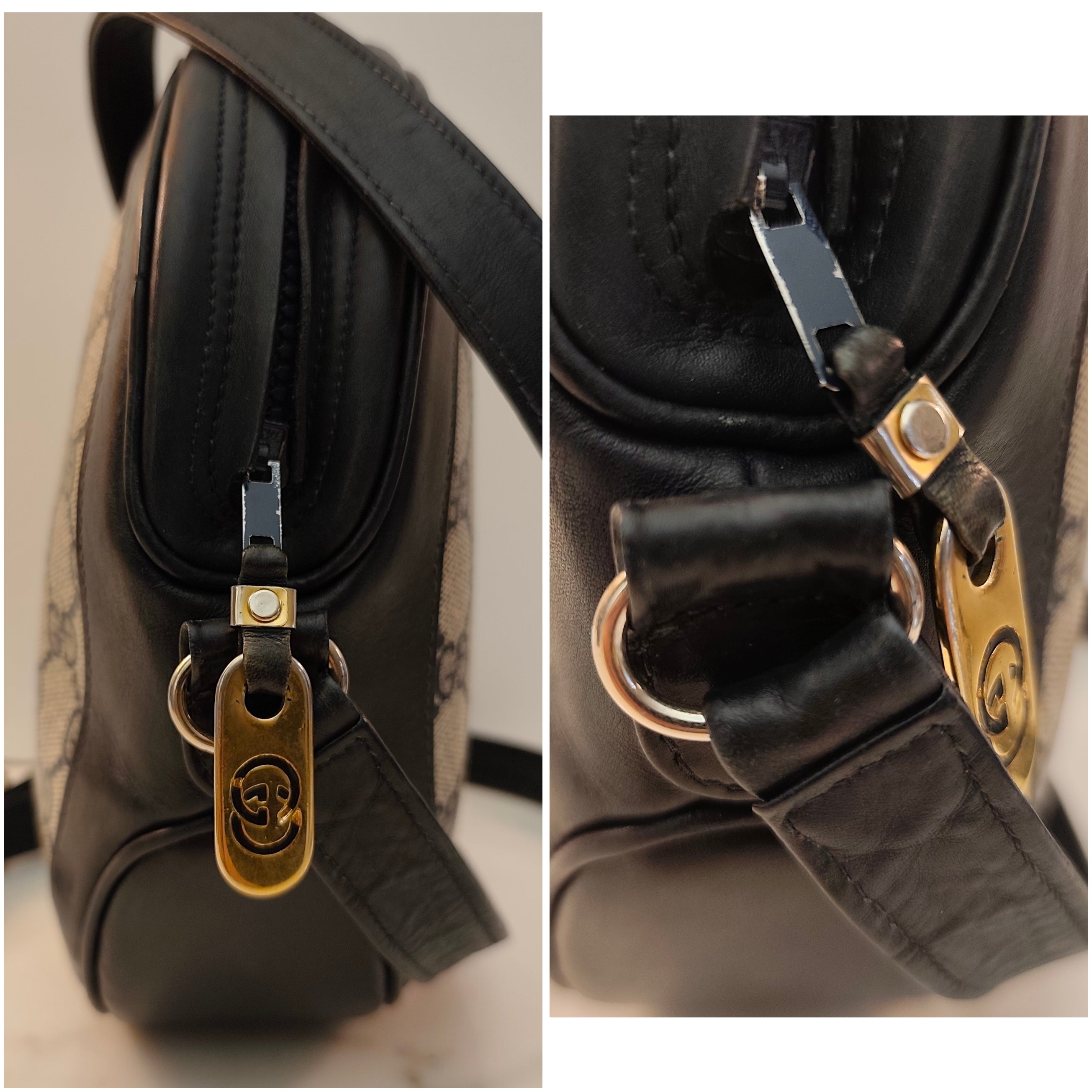 Gucci - Borsetta Tamburello a Tracolla “GG” Blu Vintage