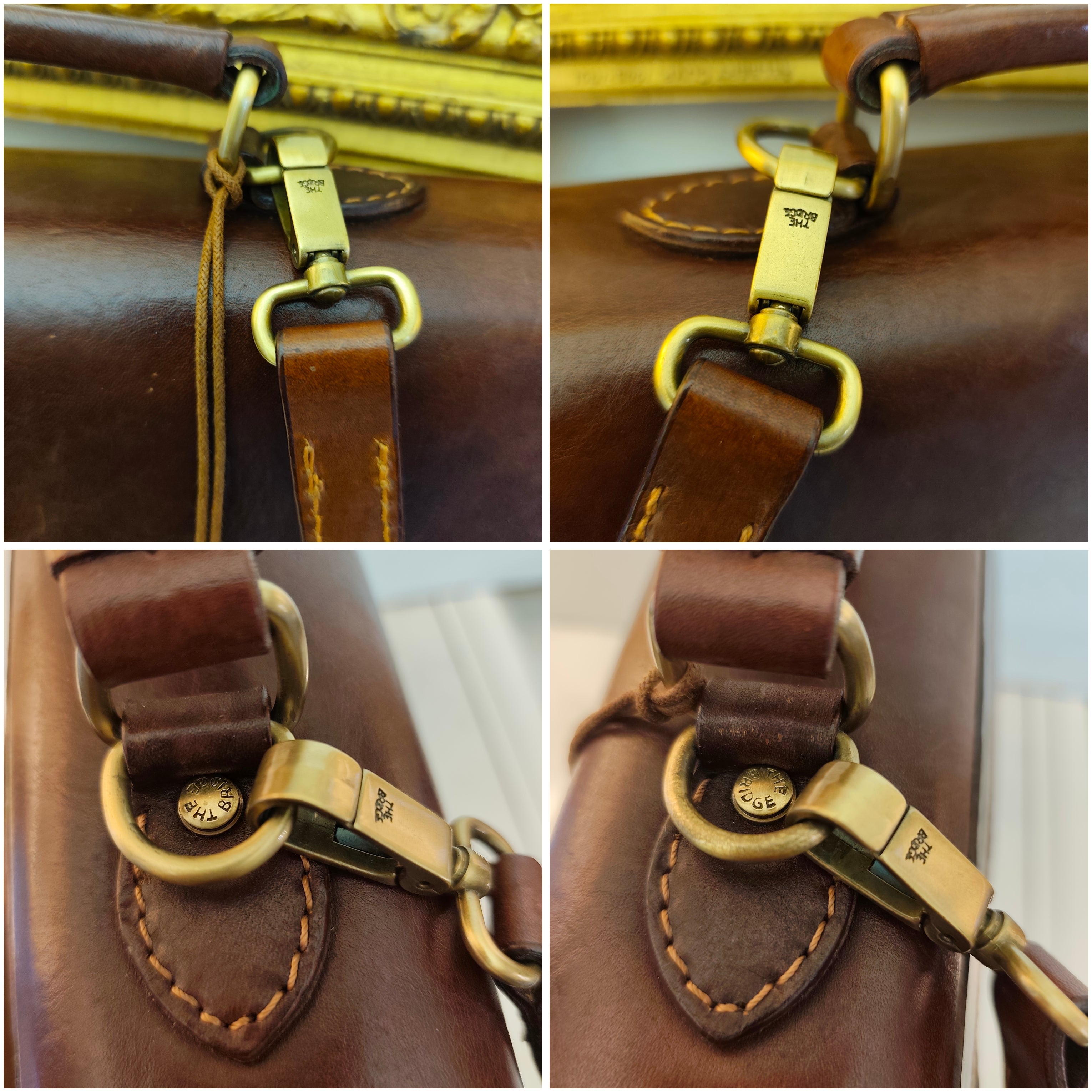 The Bridge Cartella Due Soffietti in Pelle Marrone Linea Story