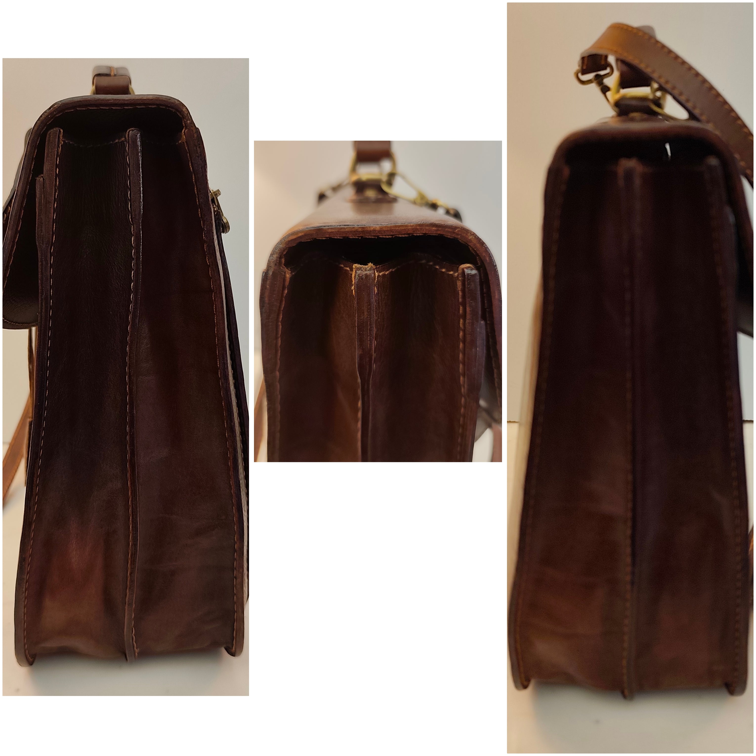 The Bridge Cartella Due Soffietti in Pelle Marrone Linea Story