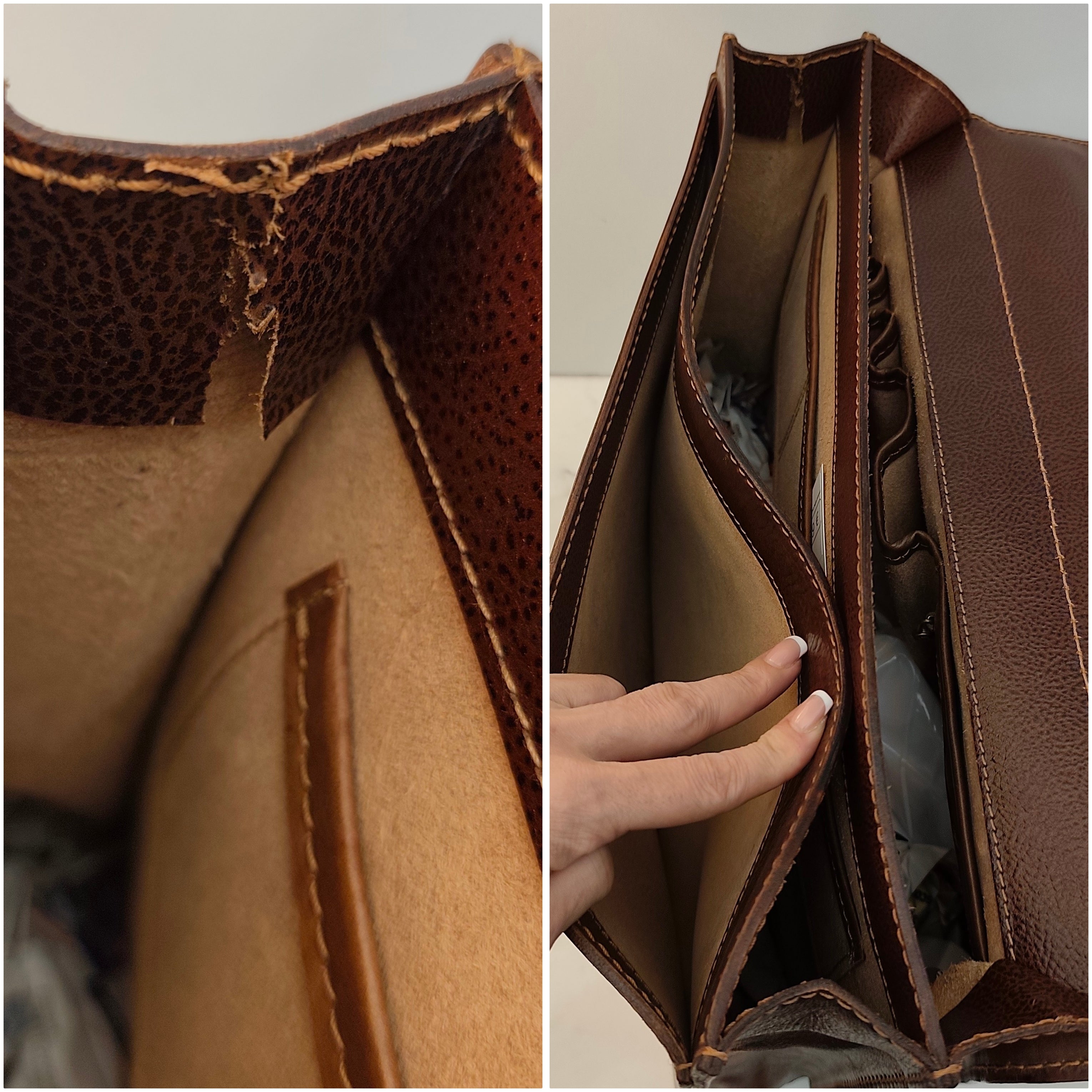 The Bridge Cartella Due Soffietti in Pelle Marrone Linea Story