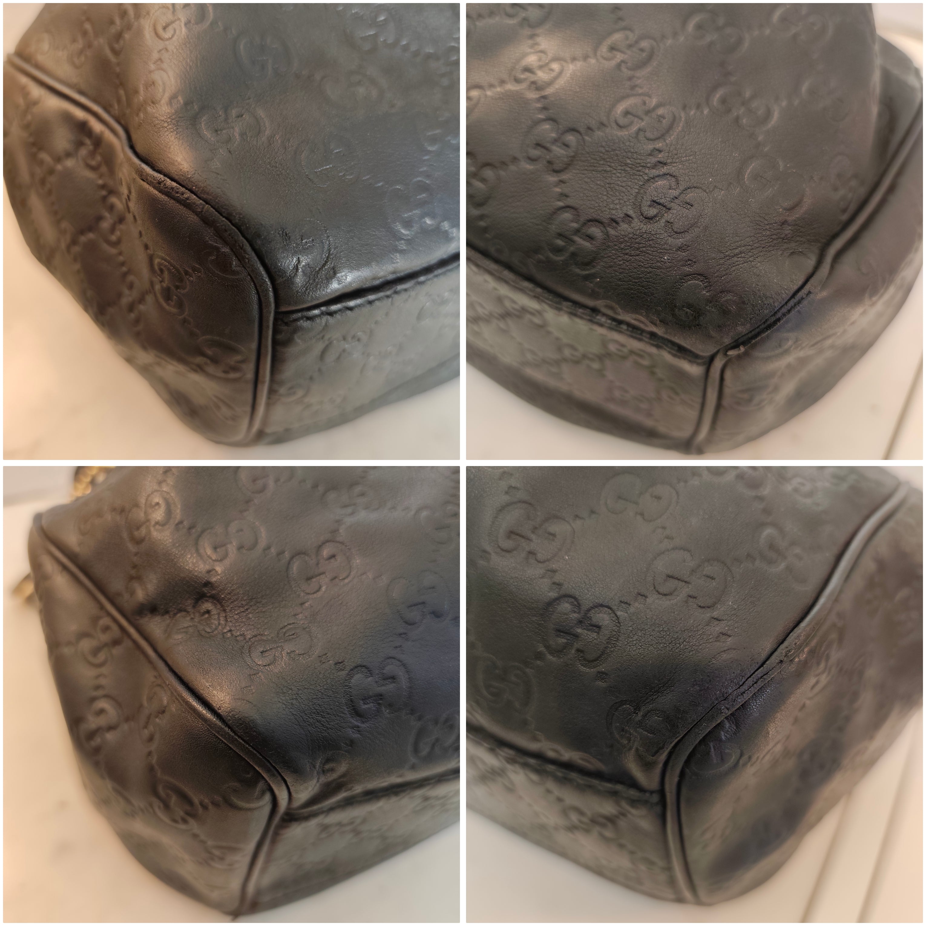 Gucci - Sukey Borsa a Spalla in Pelle "Guccissima" Nera