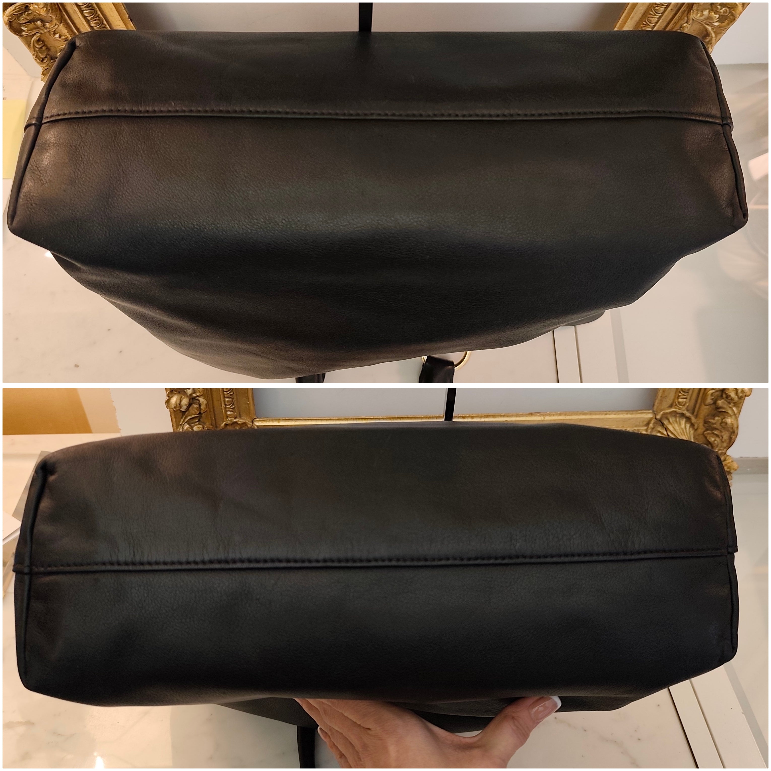 Prada - Shopper Tote Bag in Pelle Spazzolata Nera