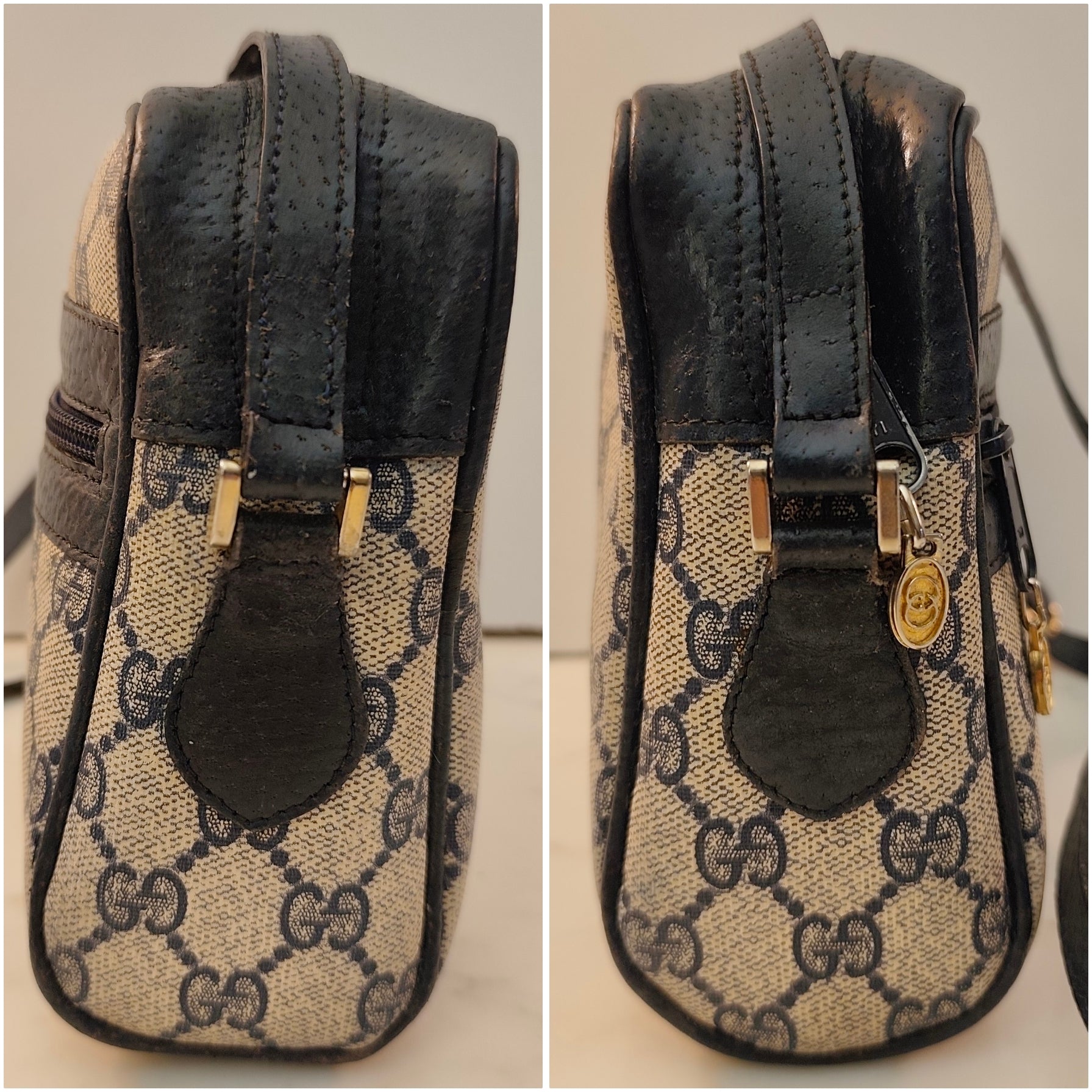 Gucci - Ophidia Camera Bag Postina a Tracolla “GG” Supreme Blu Vintage