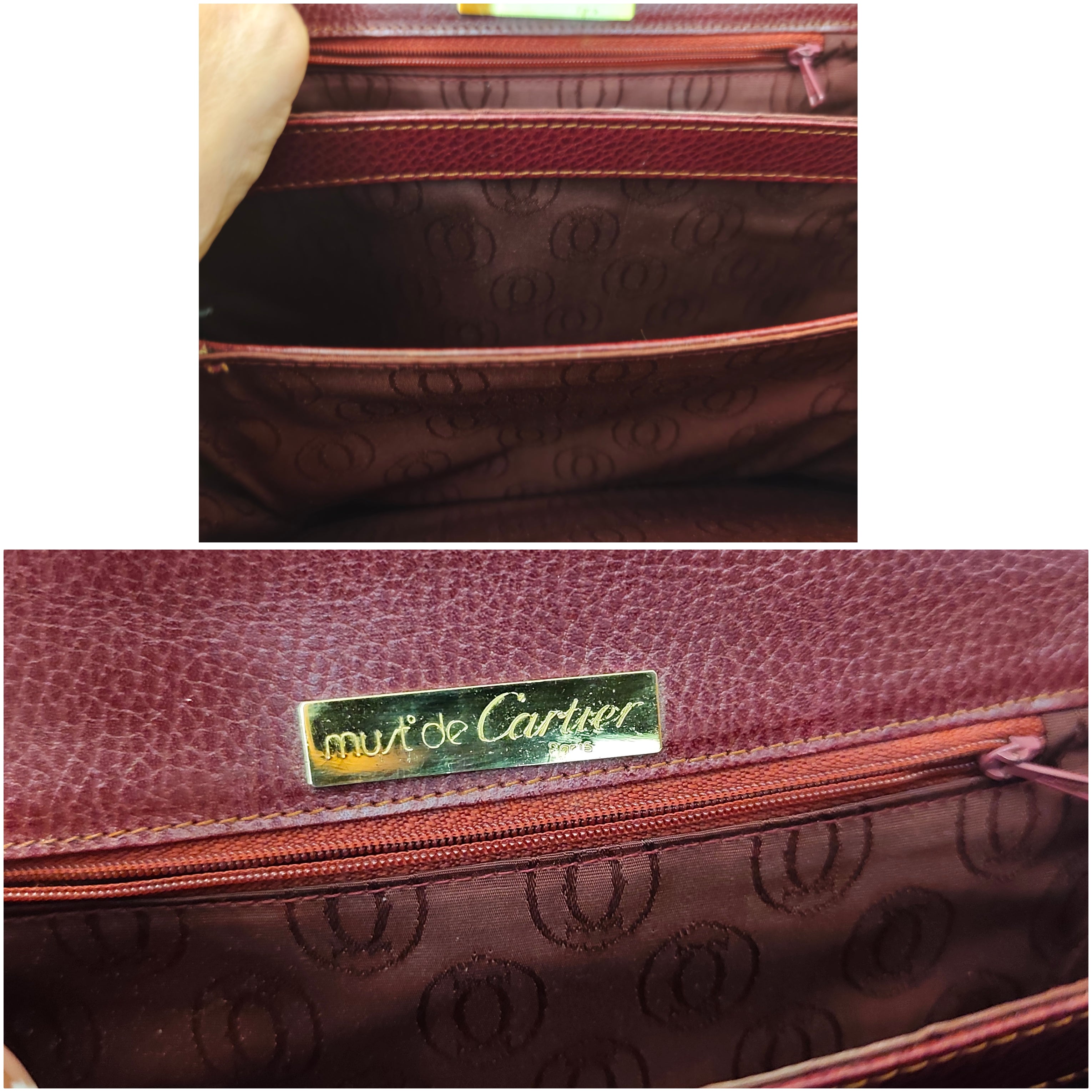 Cartier - Camera Bag Borsa Postina Tracolla 3 Soffietti Pelle Vintage