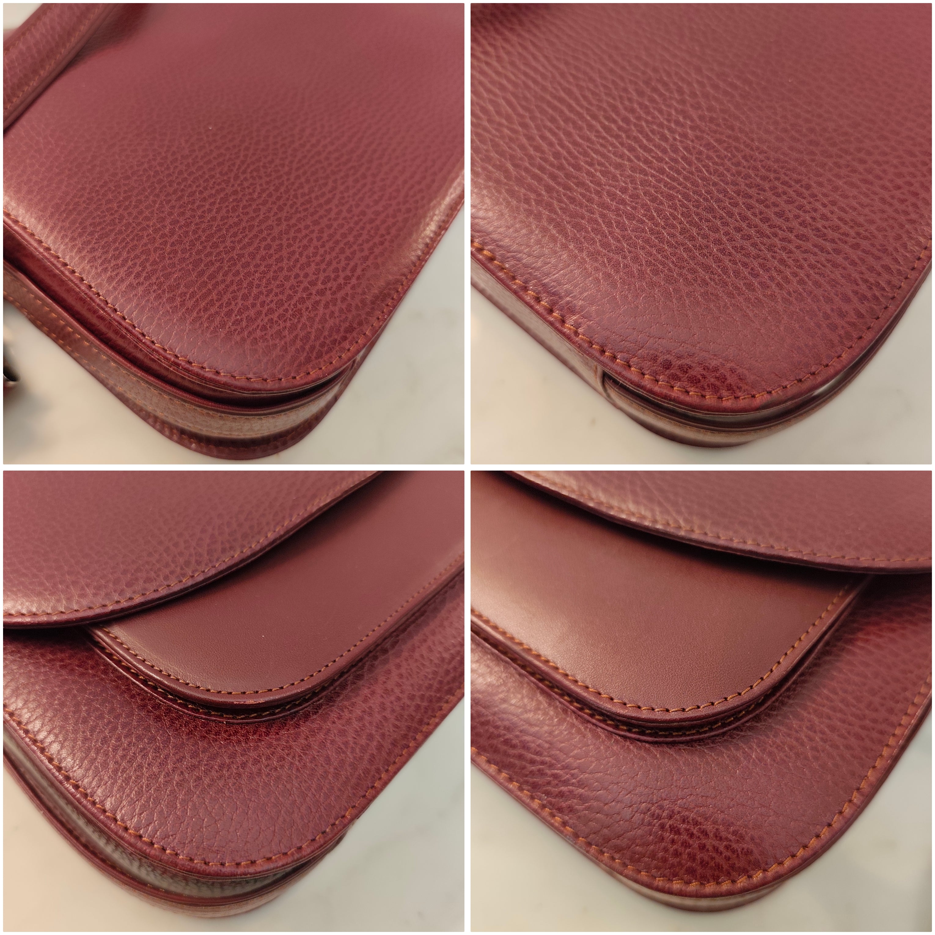 Cartier - Camera Bag Borsa Postina Tracolla 3 Soffietti Pelle Vintage