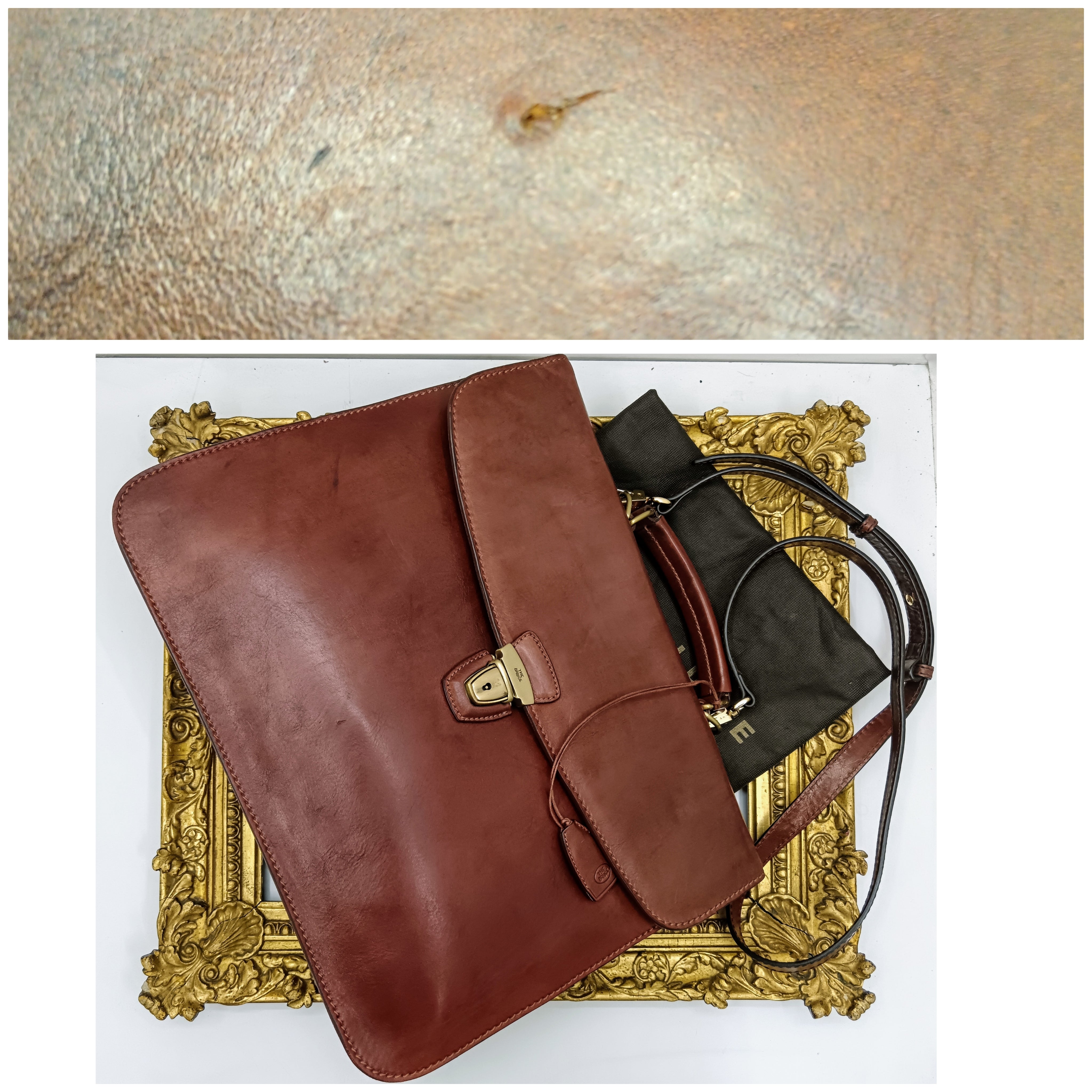 The Bridge – Cartella/Borsa Lavoro pelle marrone due soffietti con tracolla