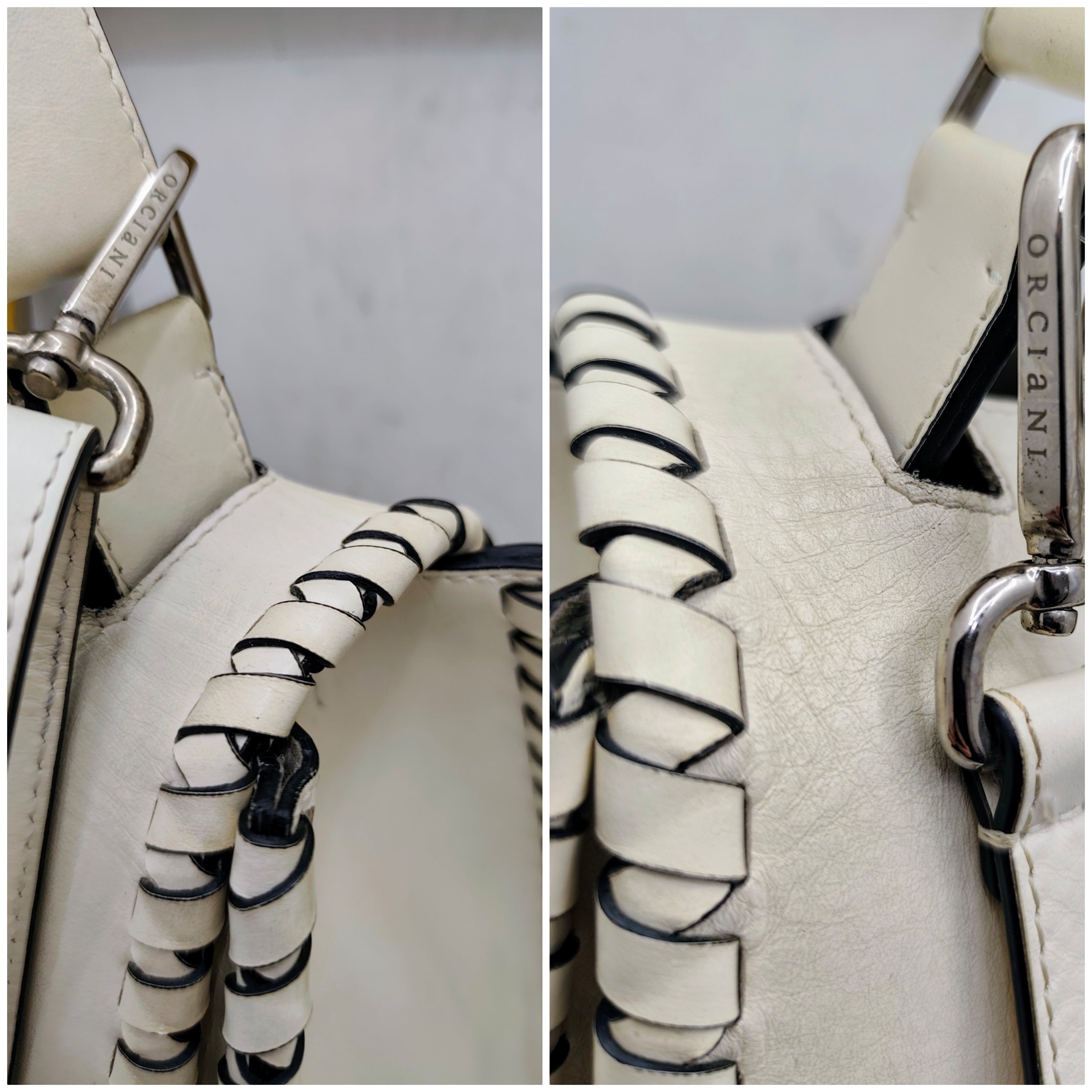 Orciani – Sveva Liberty Mesh Media Pelle Bianco Latte