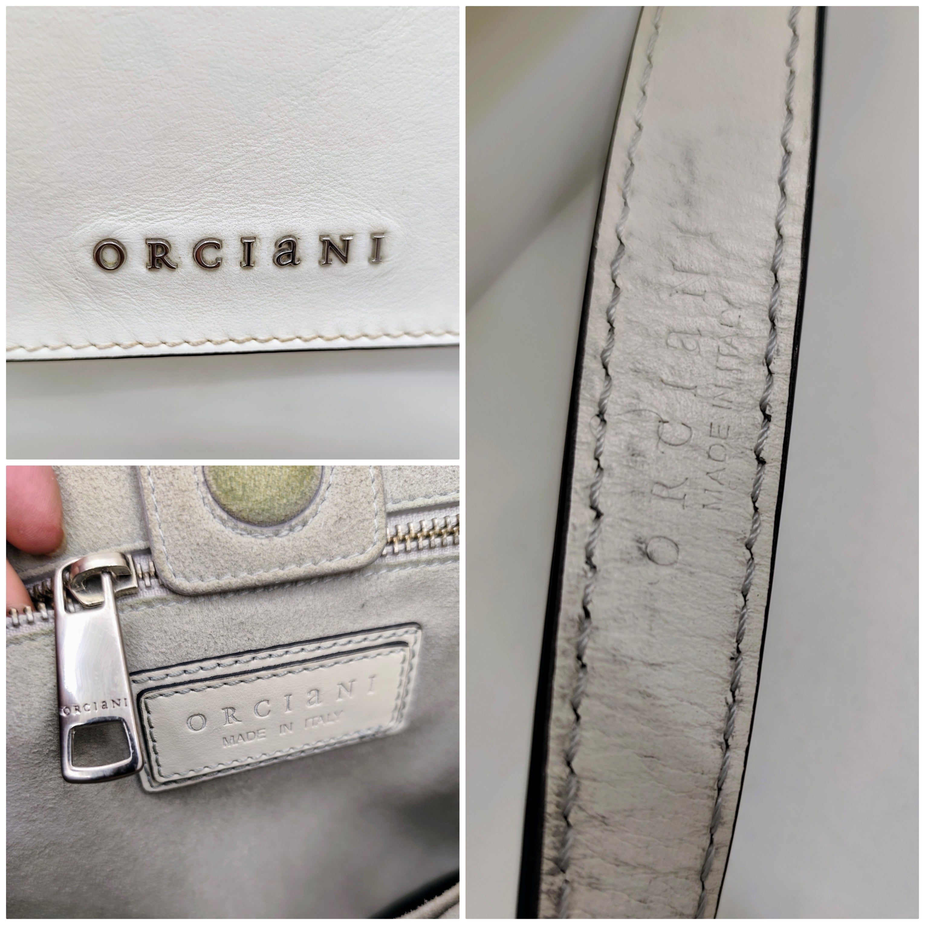 Orciani – Sveva Liberty Mesh Media Pelle Bianco Latte