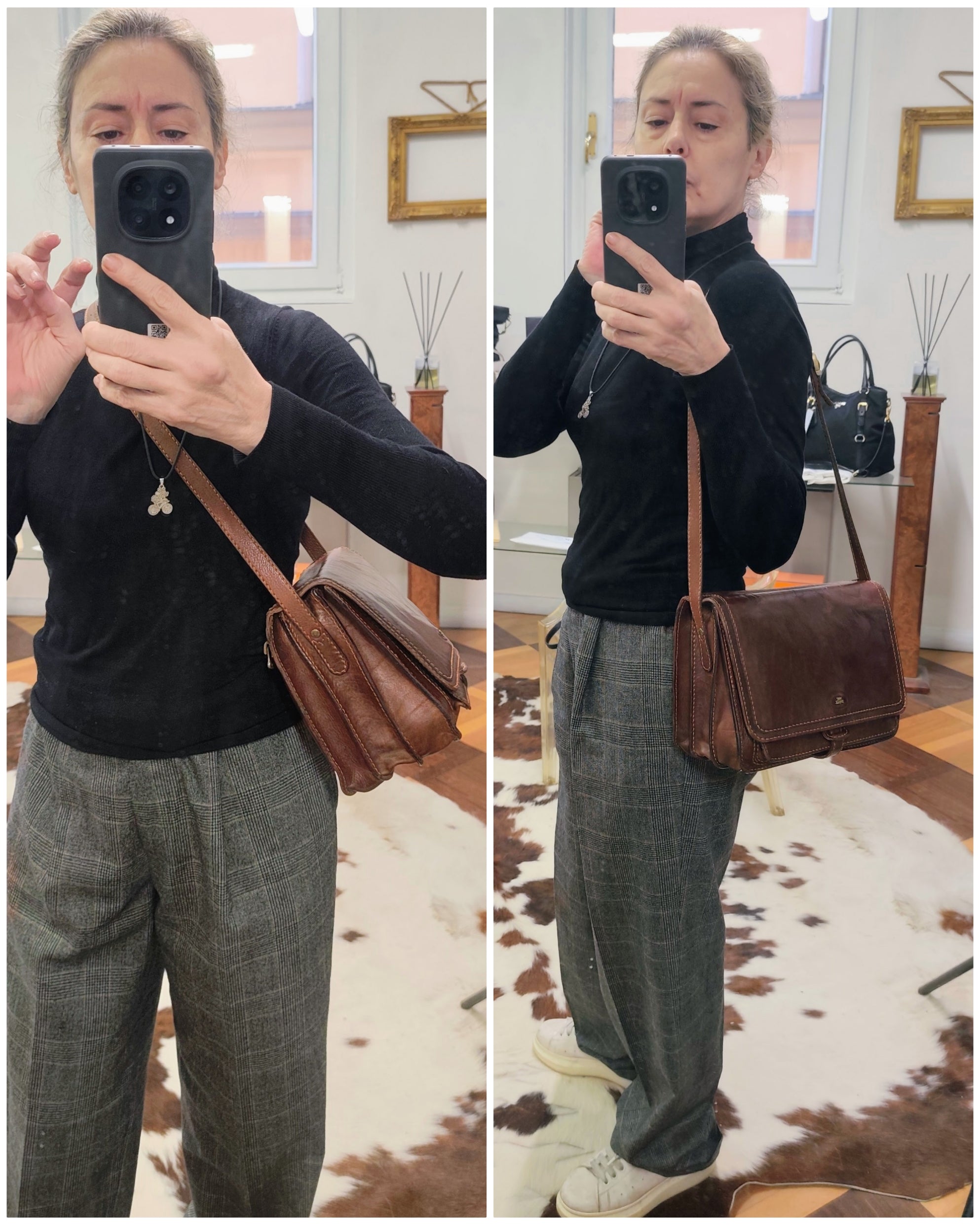 The Bridge – Postina Camera Bag tracolla Pelle Linea Story Vintage