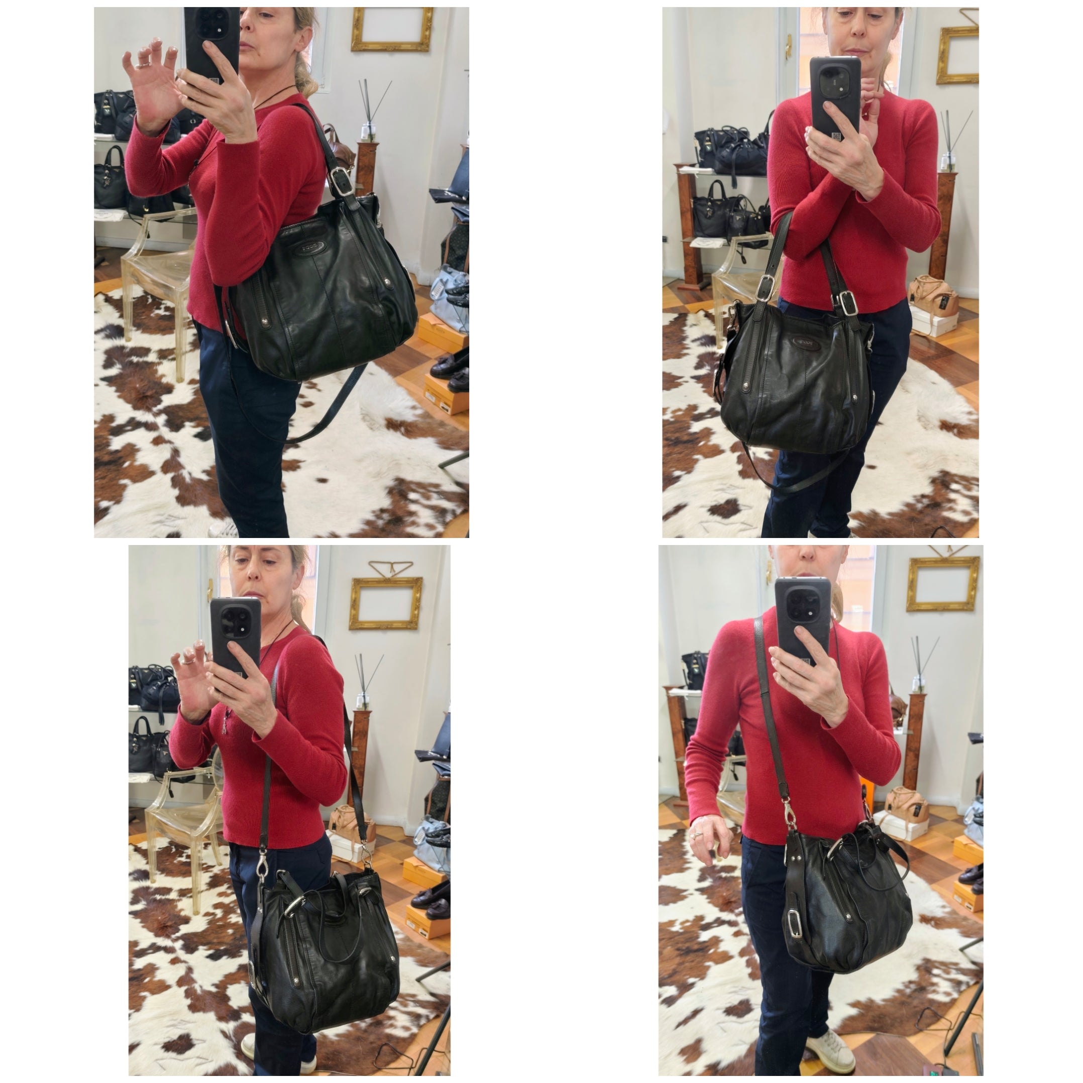 Tod’s – “D-Bag” Secchiello Pelle Nera con Tracolla