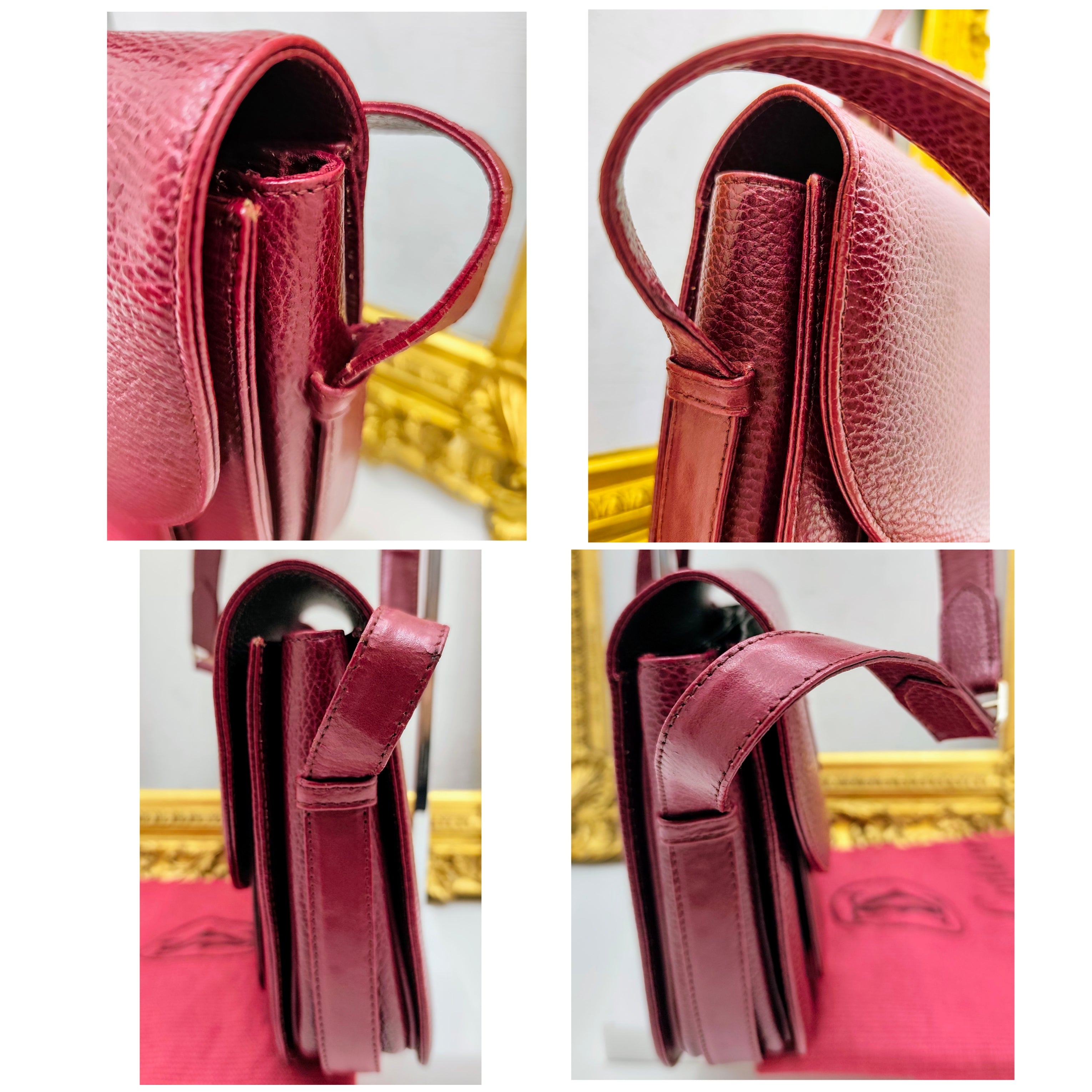 Cartier – Camera Bag 3 Soffietti Postina Tracolla Pelle Vintage