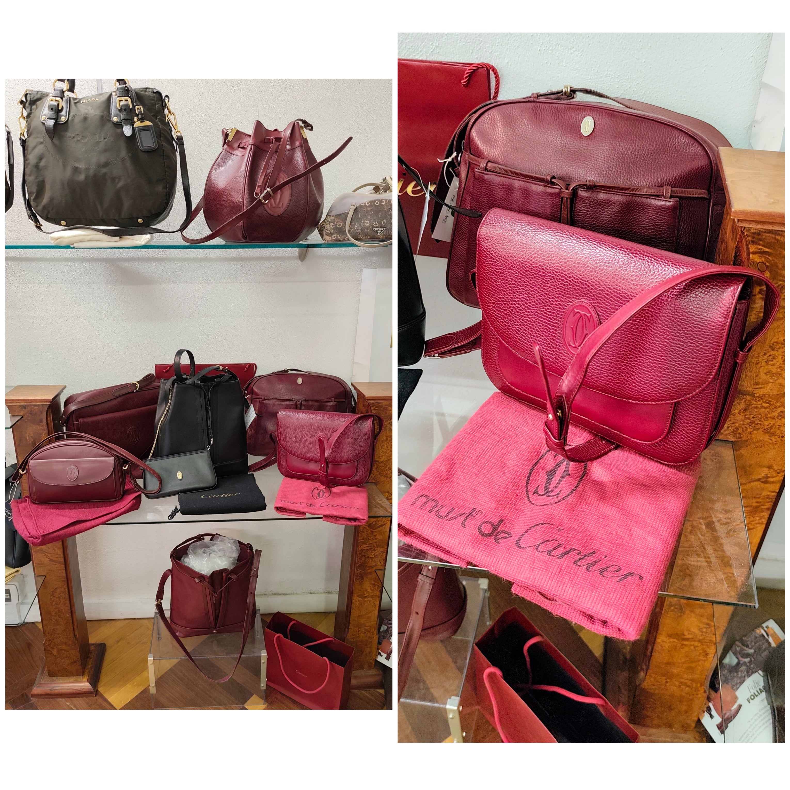 Cartier – Camera Bag 3 Soffietti Postina Tracolla Pelle Vintage