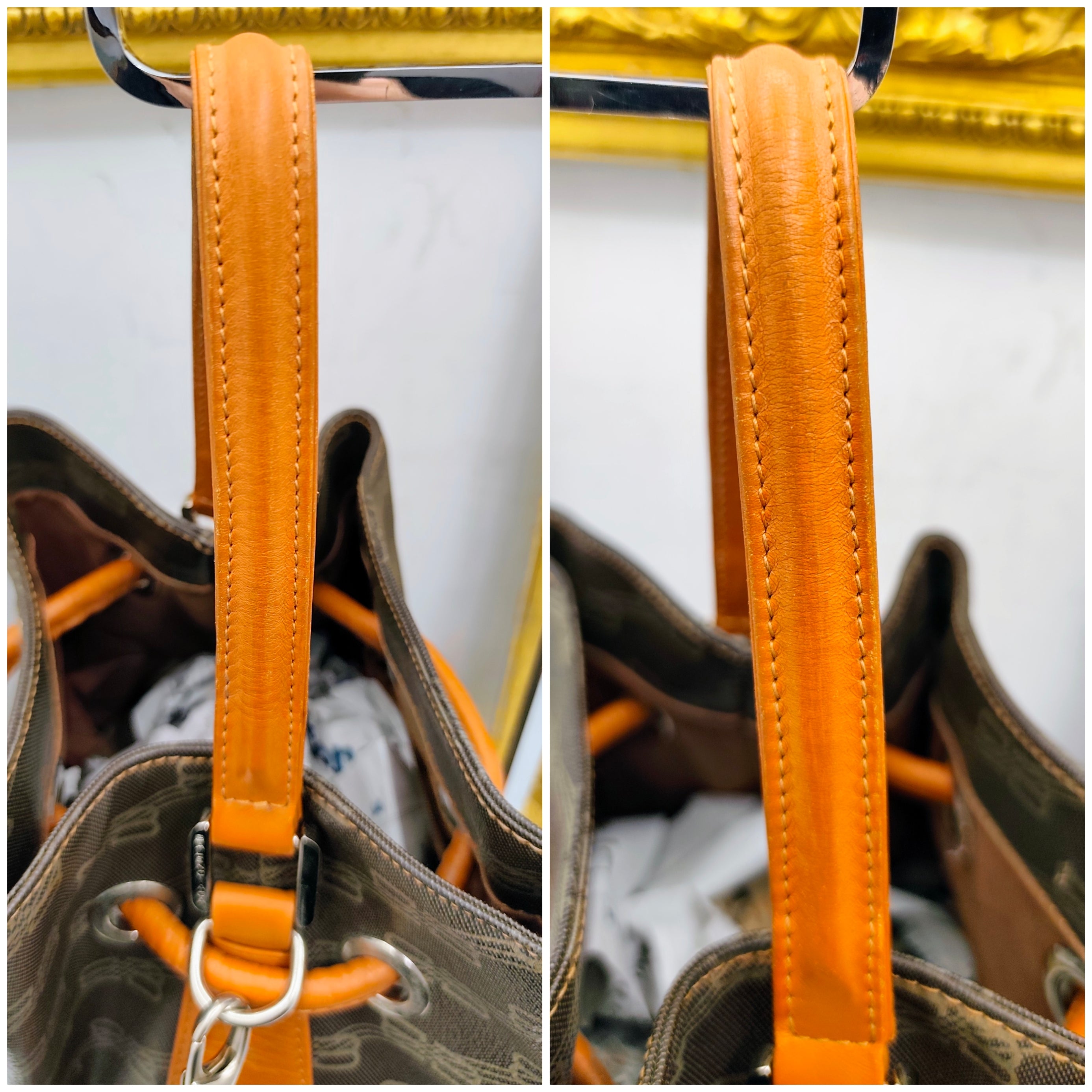 Balenciaga – Secchiello In Canvas Monogram e Pelle
